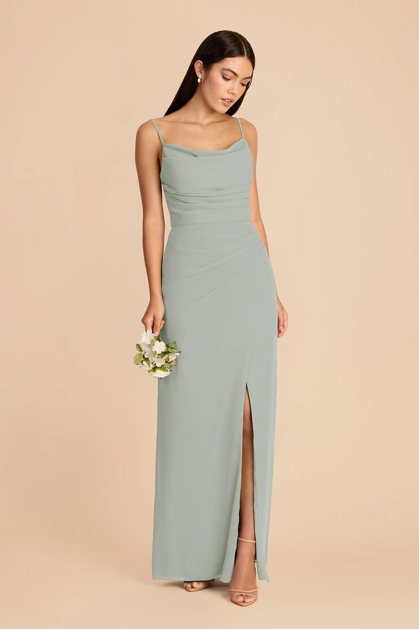 Lydia Chiffon Dress - Sage sold by Birdy Grey product image thumbnail 3