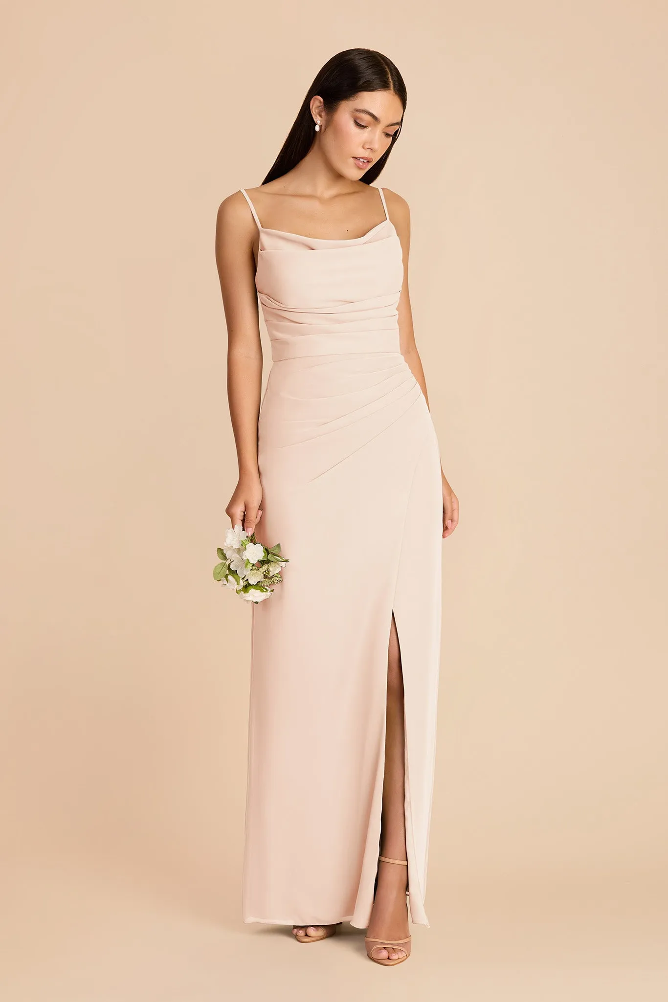 Lydia Chiffon Dress - Pale Blush sold by Birdy Grey product image thumbnail 3