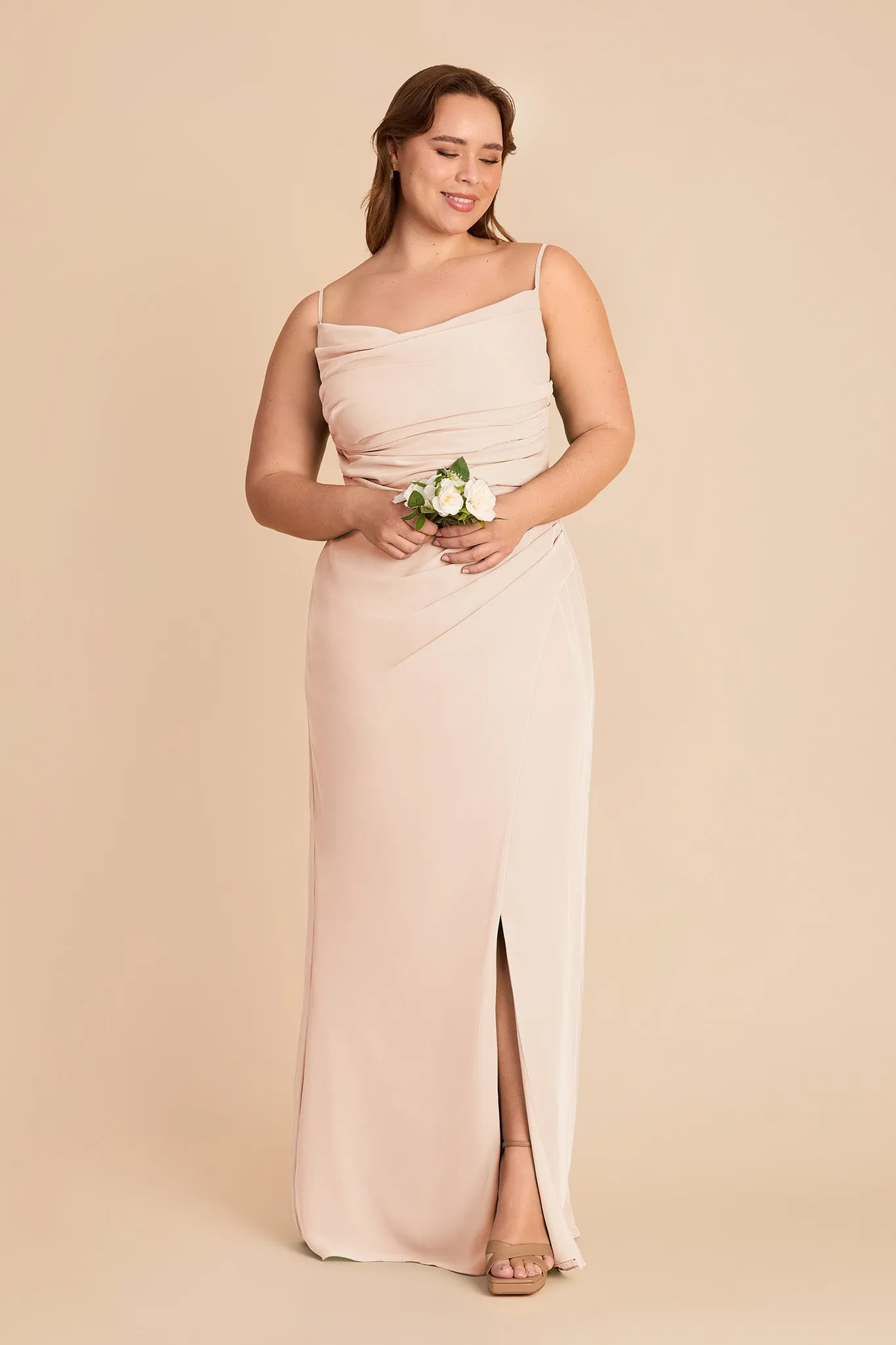 Lydia Chiffon Dress - Pale Blush sold by Birdy Grey product image thumbnail 2