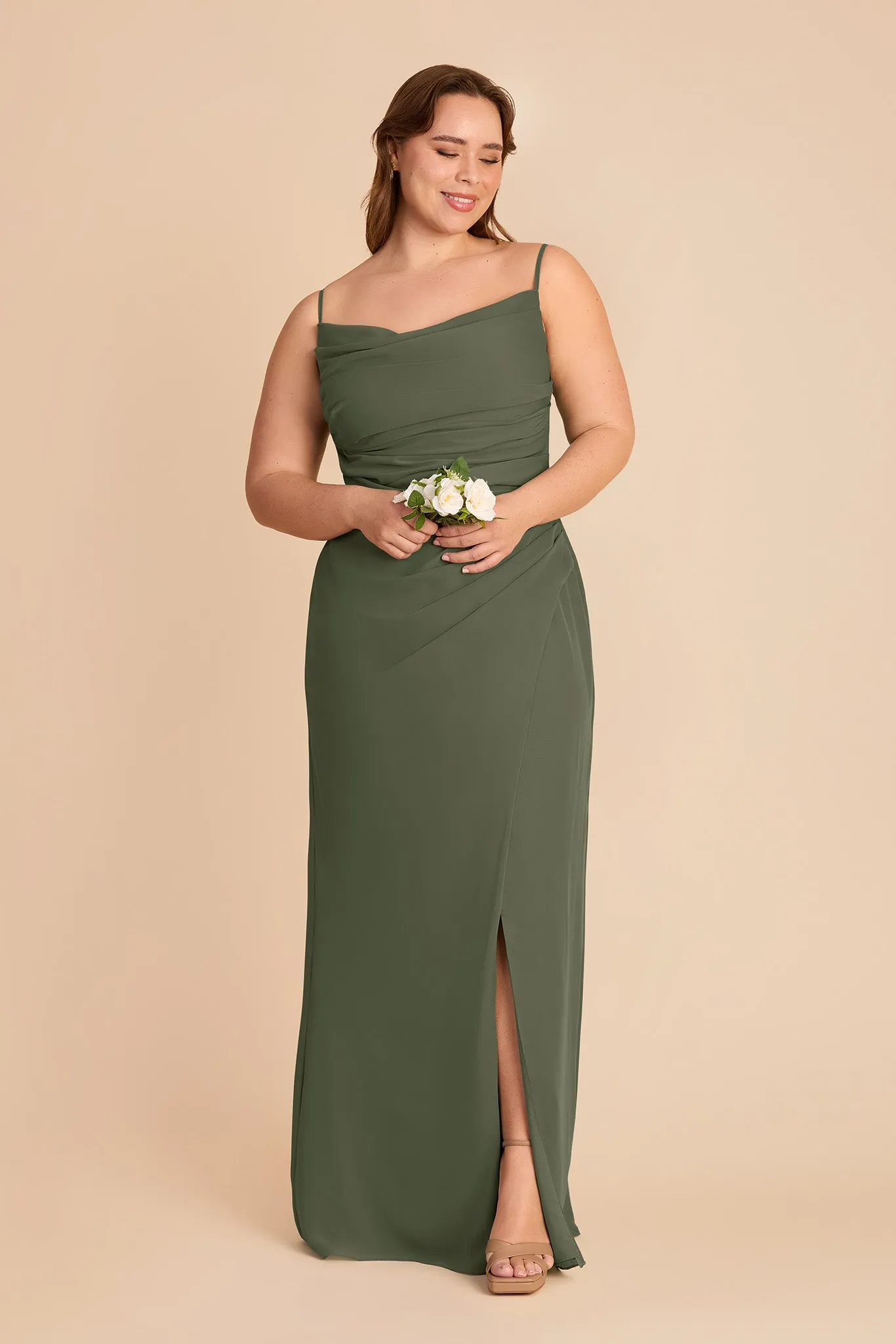 Lydia Chiffon Dress - Olive sold by Birdy Grey product image thumbnail 2