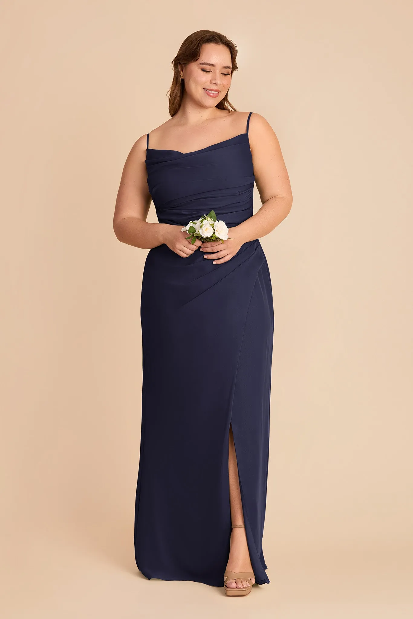 Lydia Chiffon Dress - Navy sold by Birdy Grey product image thumbnail 2