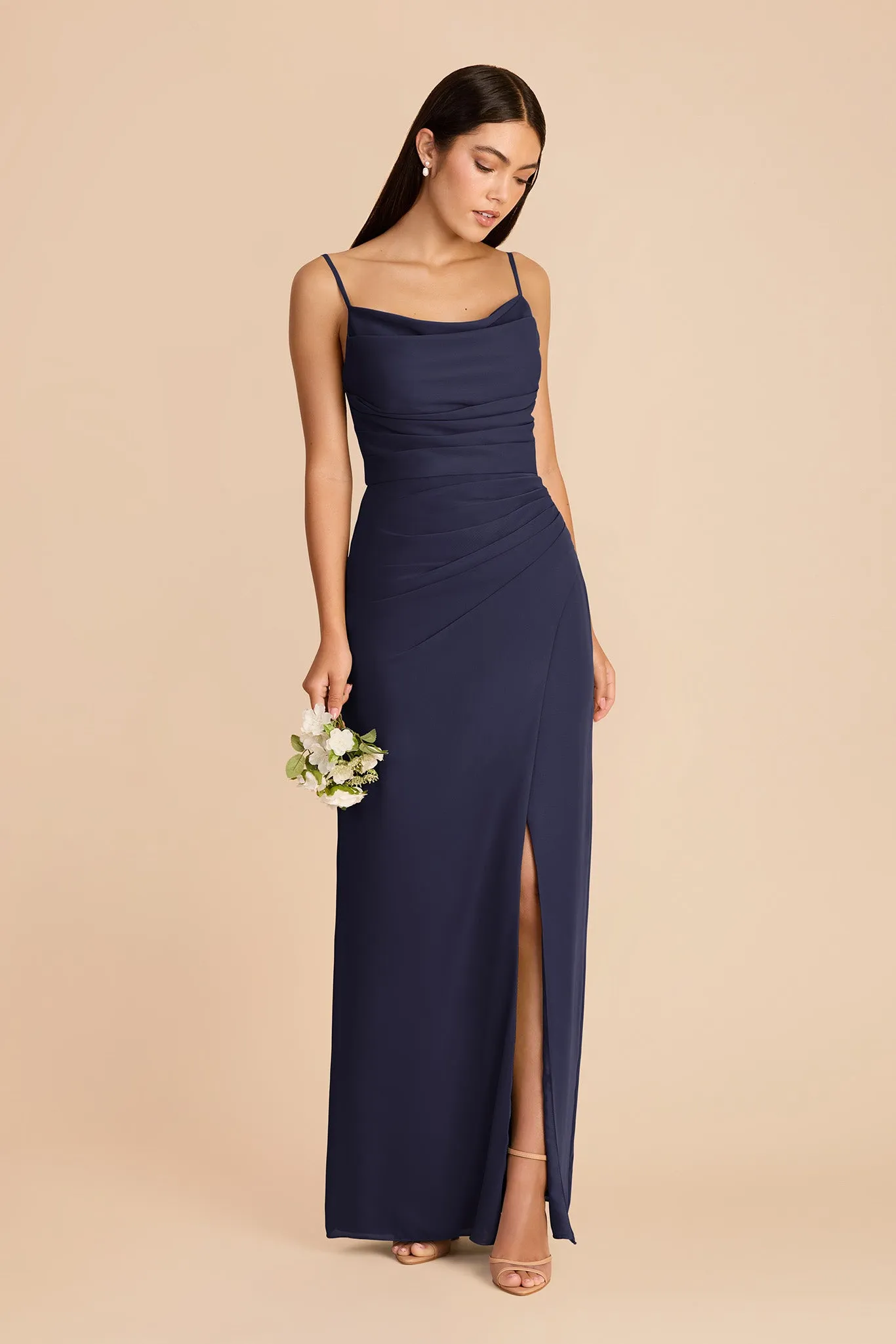 Lydia Chiffon Dress - Navy sold by Birdy Grey product image thumbnail 3