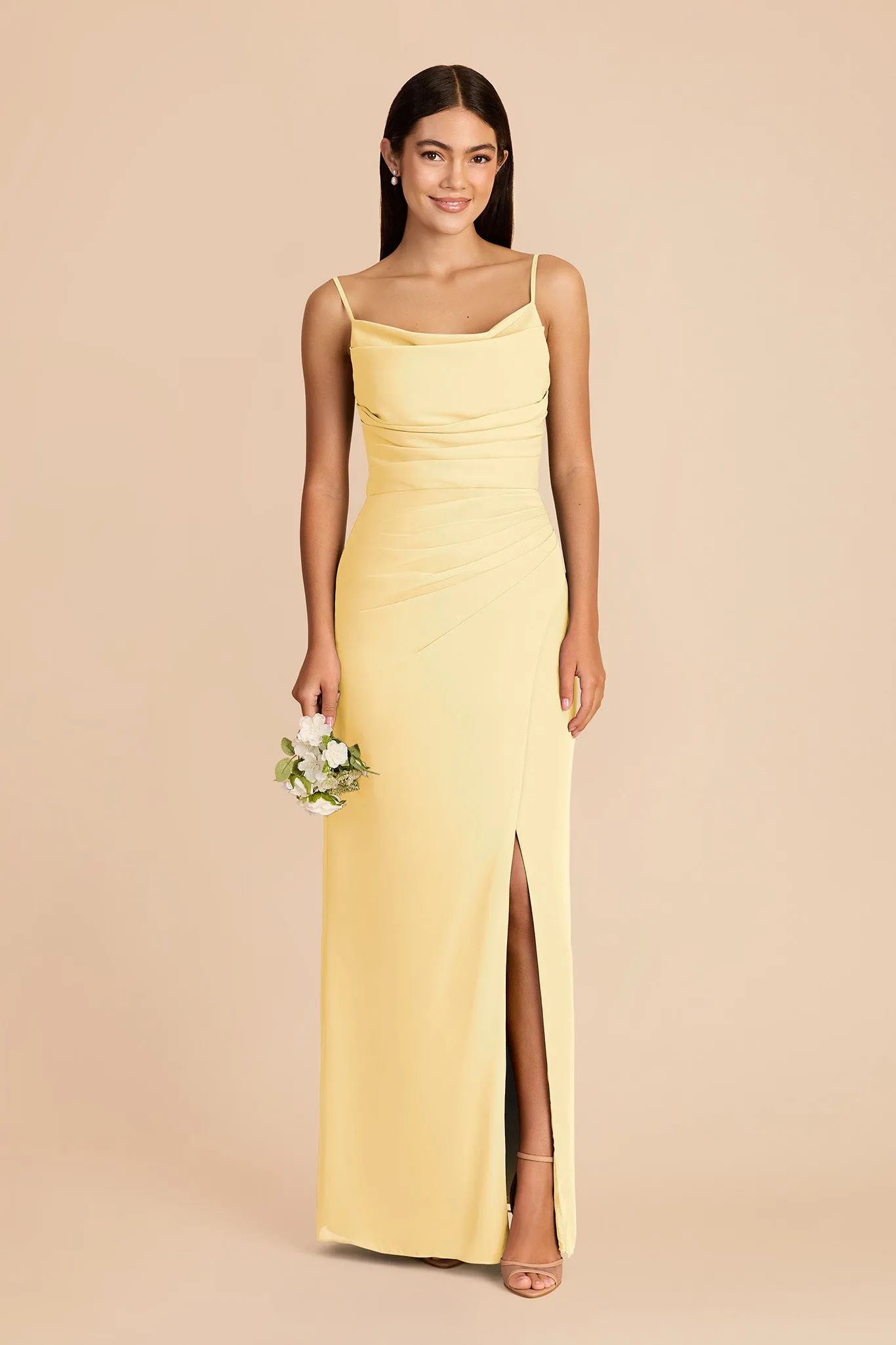 Lydia Chiffon Dress - Lemon Sorbet sold by Birdy Grey