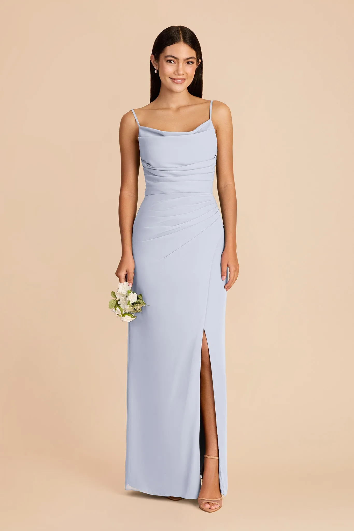 Lydia Chiffon Dress - Ice Blue sold by Birdy Grey