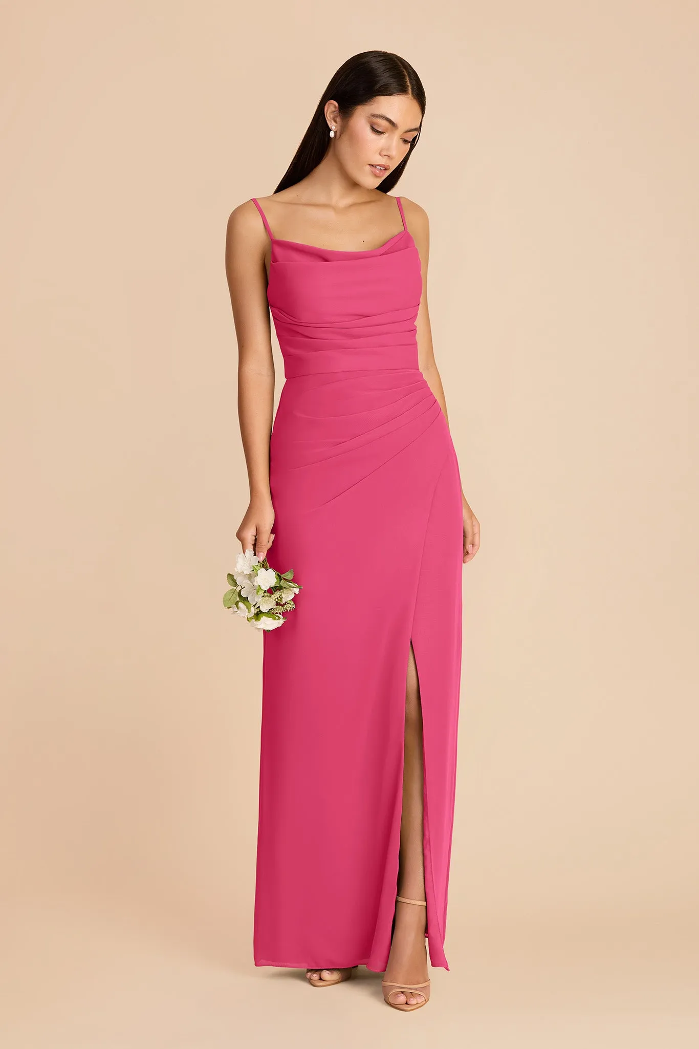 Lydia Chiffon Dress - Fuchsia sold by Birdy Grey product image thumbnail 3