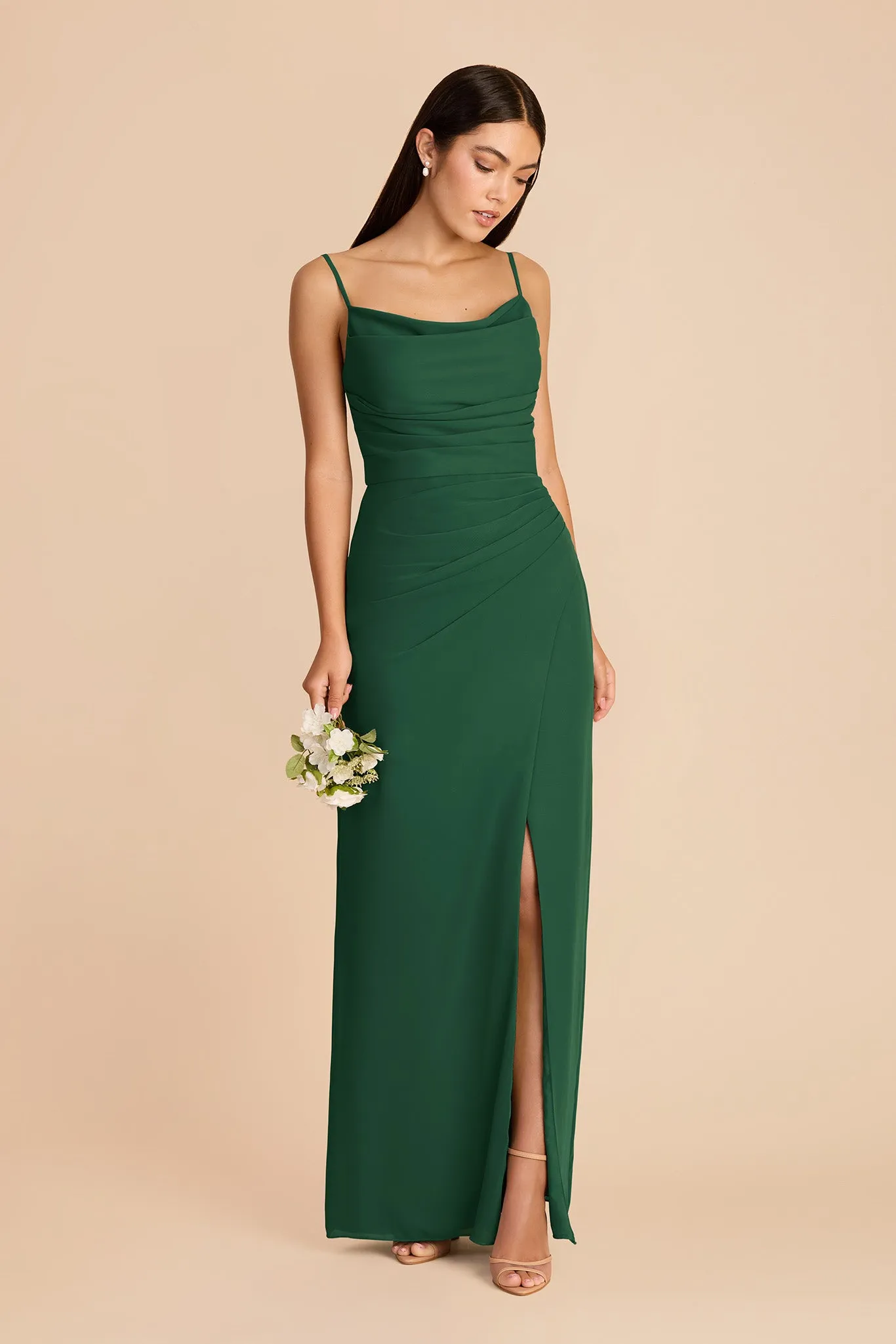 Lydia Chiffon Dress - Forest Green sold by Birdy Grey product image thumbnail 3