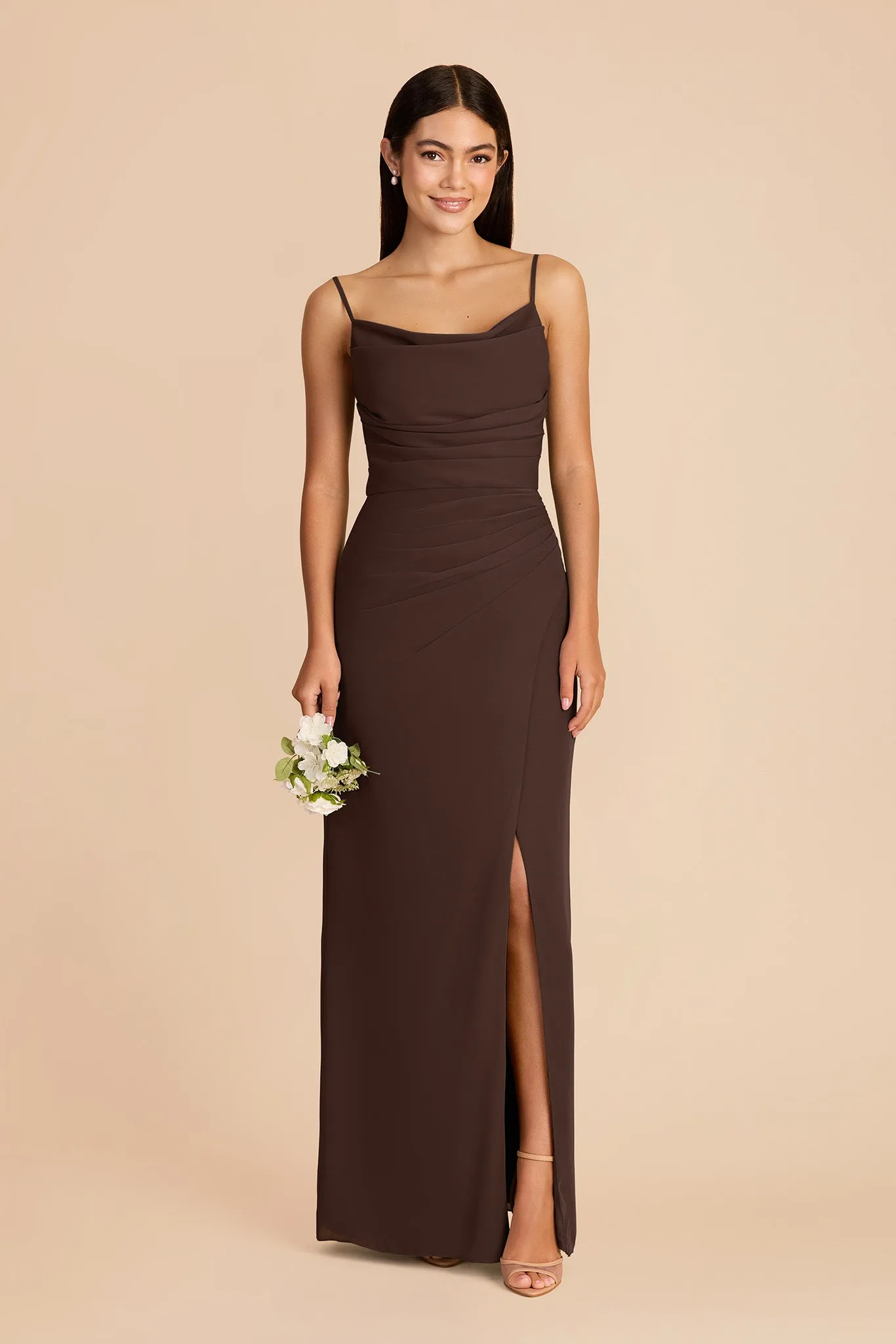 Lydia Chiffon Dress - Espresso sold by Birdy Grey product image thumbnail 3