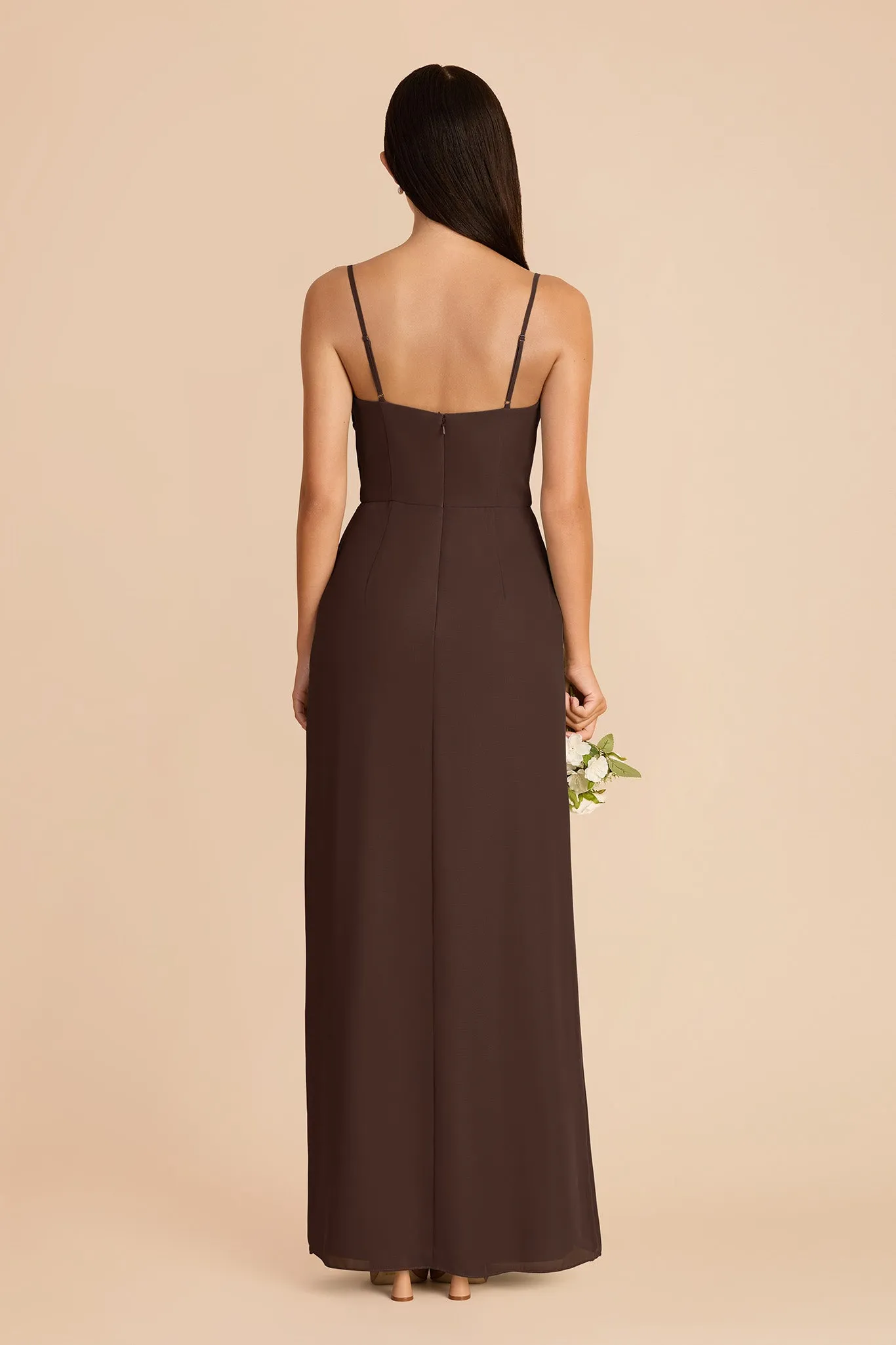 Lydia Chiffon Dress - Espresso sold by Birdy Grey