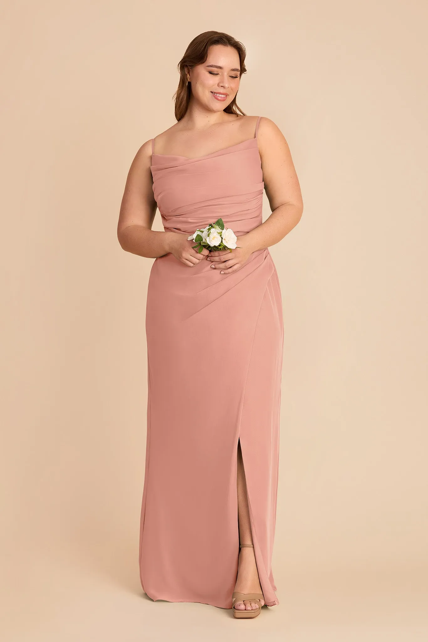 Lydia Chiffon Dress - Dusty Rose sold by Birdy Grey product image thumbnail 2