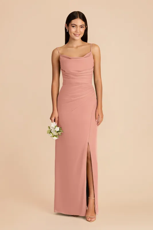 Lydia Chiffon Dress - Dusty Rose made by Birdy Grey