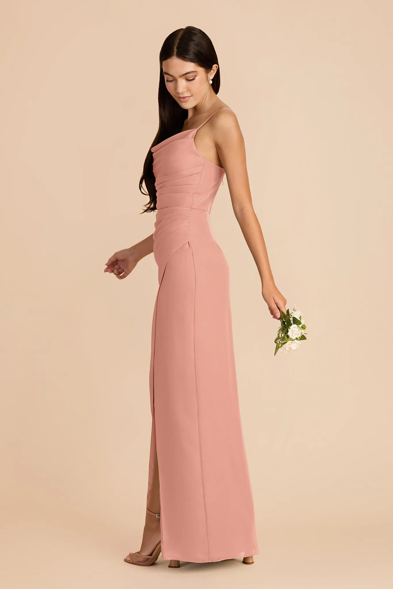 Lydia Chiffon Dress - Dusty Rose sold by Birdy Grey product image thumbnail 4