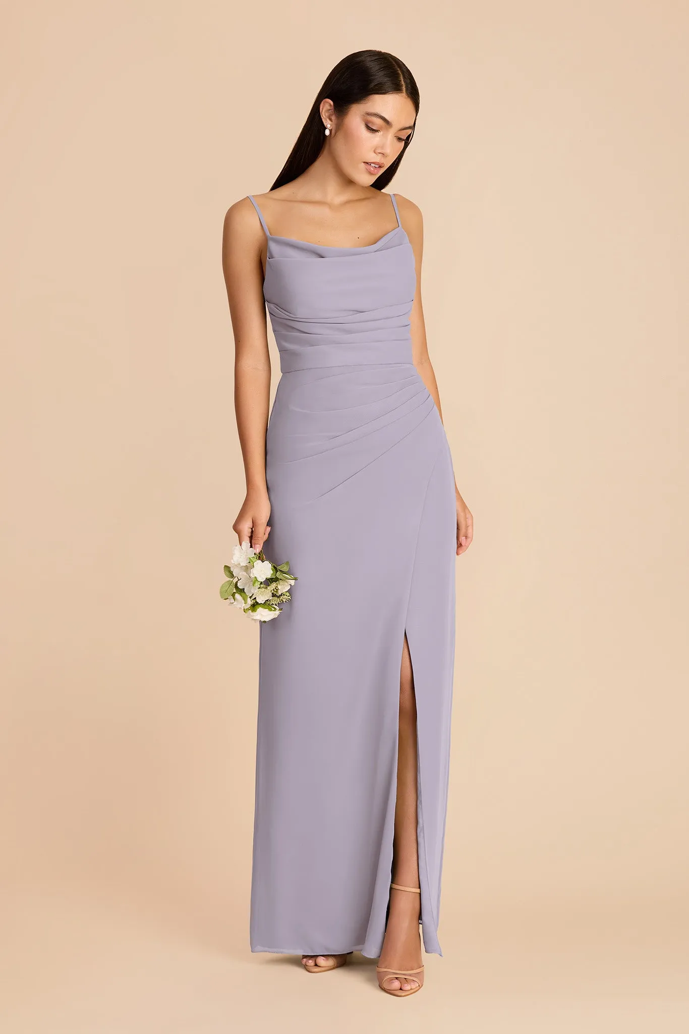 Lydia Chiffon Dress - Dusty Lilac sold by Birdy Grey product image thumbnail 3