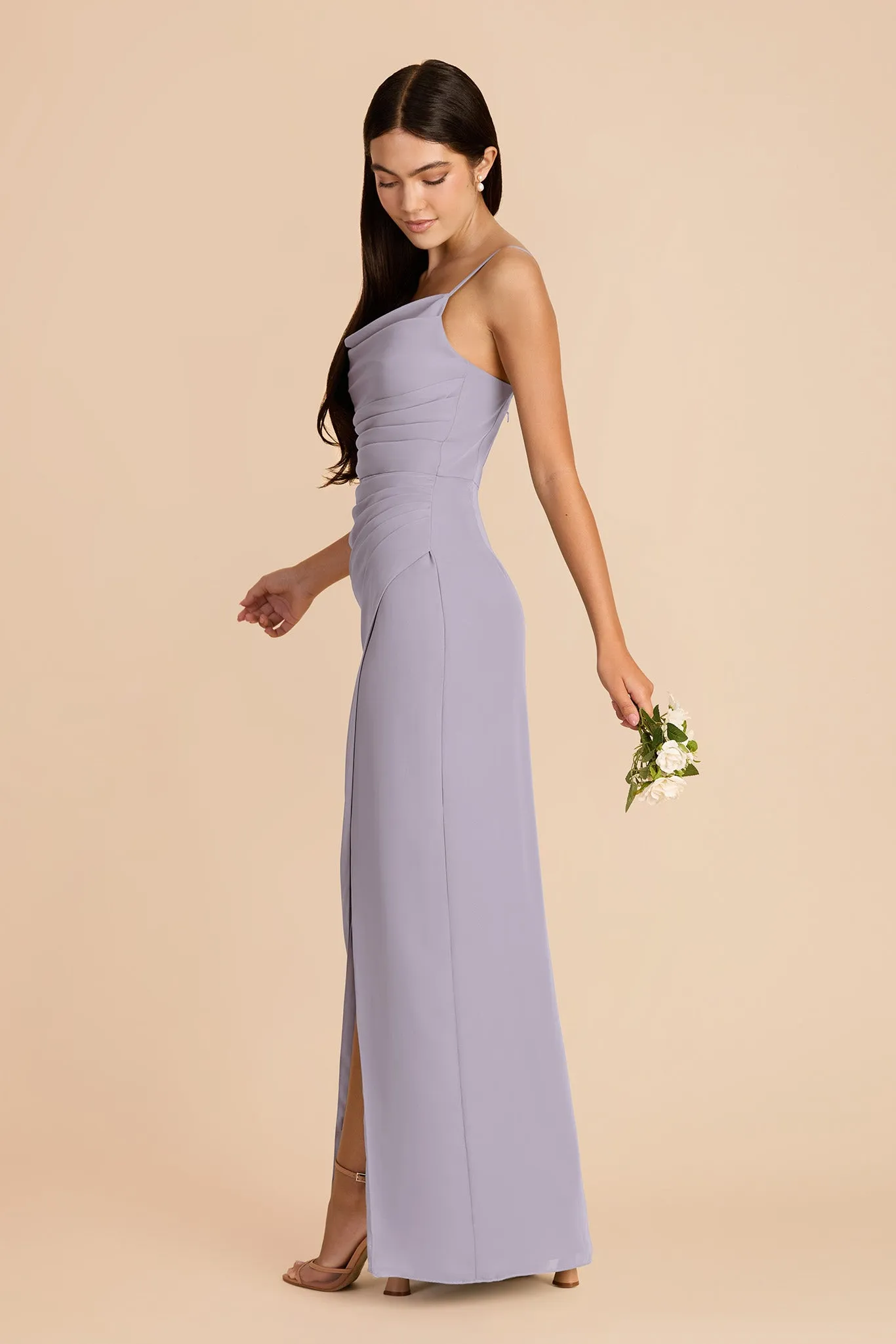 Lydia Chiffon Dress - Dusty Lilac sold by Birdy Grey product image thumbnail 4