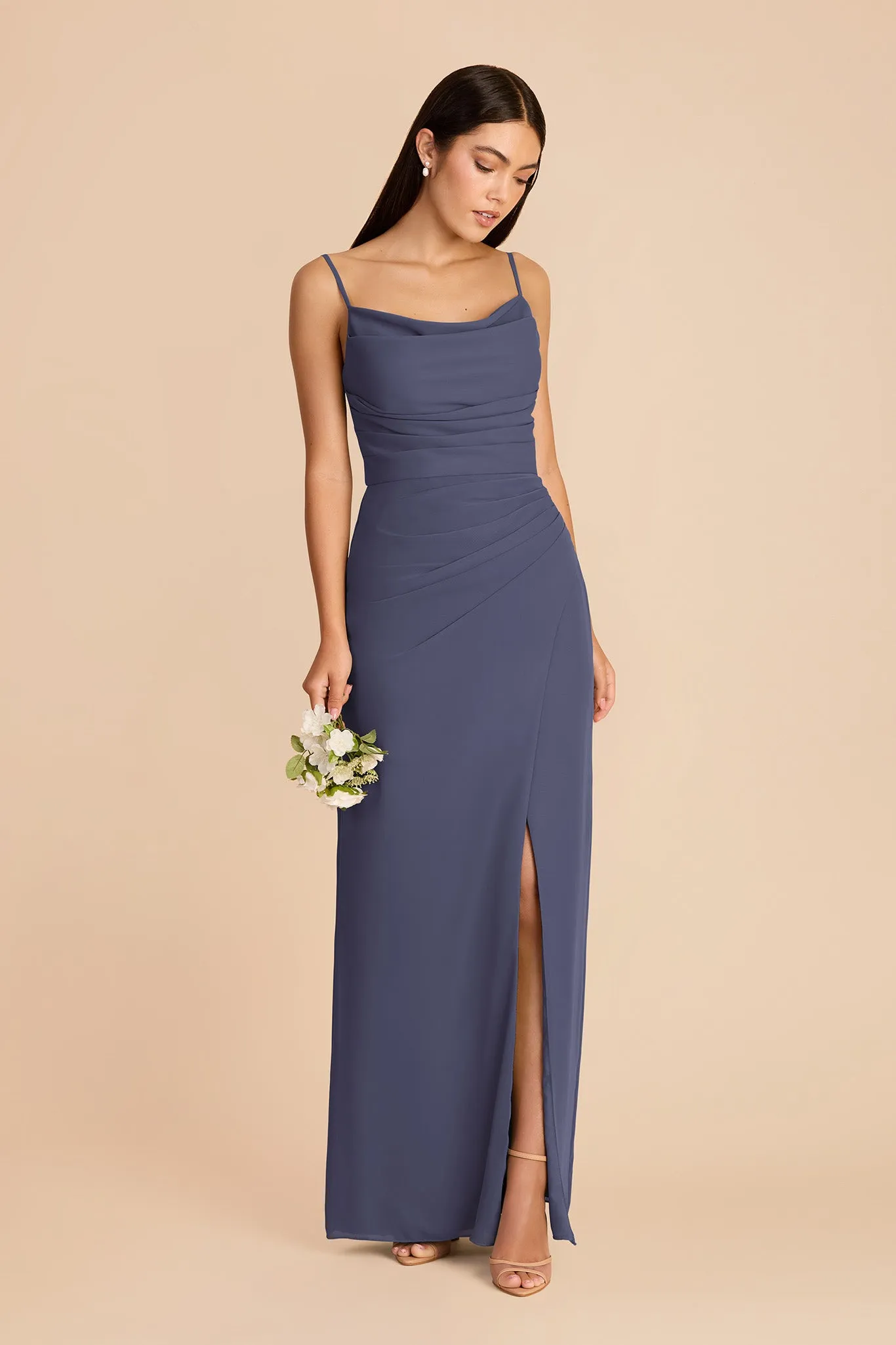 Lydia Chiffon Dress - Dusk Blue sold by Birdy Grey product image thumbnail 3