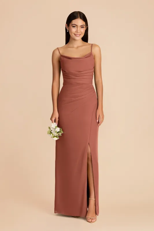 Lydia Chiffon Dress - Desert Rose made by Birdy Grey