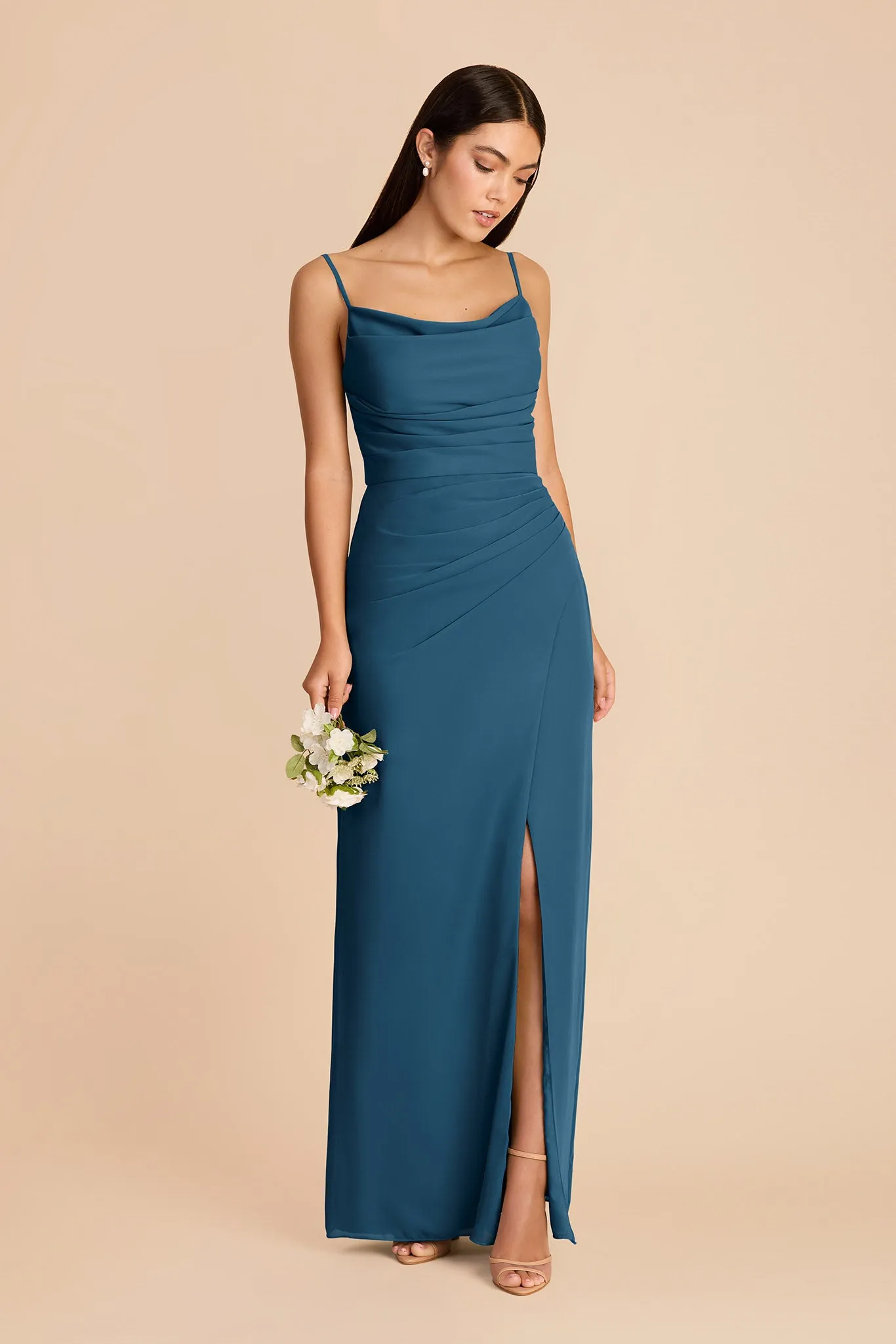 Lydia Chiffon Dress - Dark Teal sold by Birdy Grey product image thumbnail 3