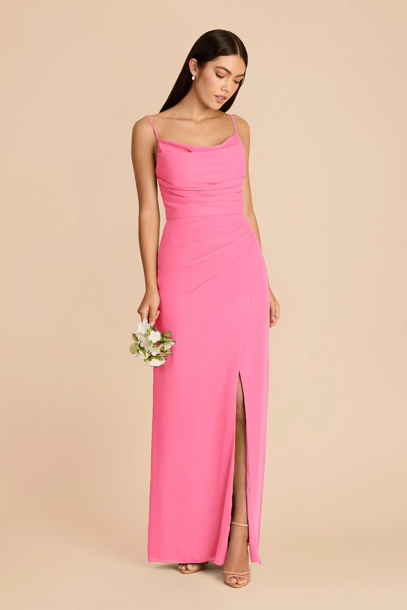 Lydia Chiffon Dress - Bon Bon Pink sold by Birdy Grey product image thumbnail 3