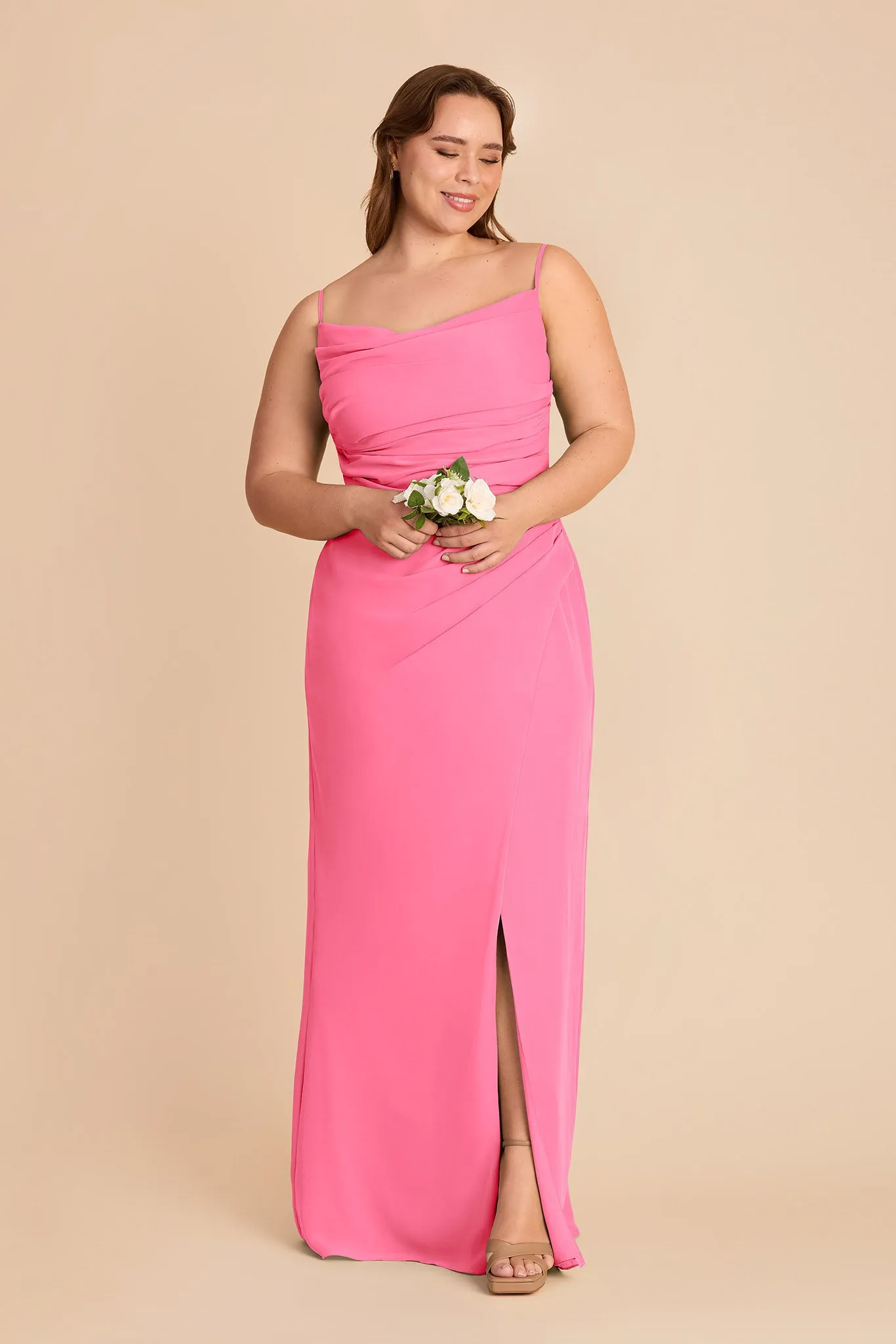 Lydia Chiffon Dress - Bon Bon Pink sold by Birdy Grey product image thumbnail 2