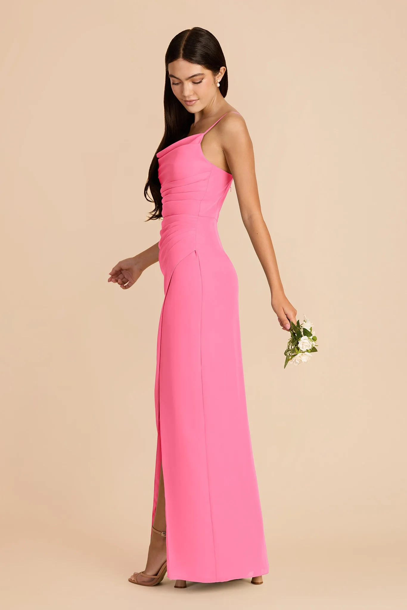 Lydia Chiffon Dress - Bon Bon Pink sold by Birdy Grey product image thumbnail 4