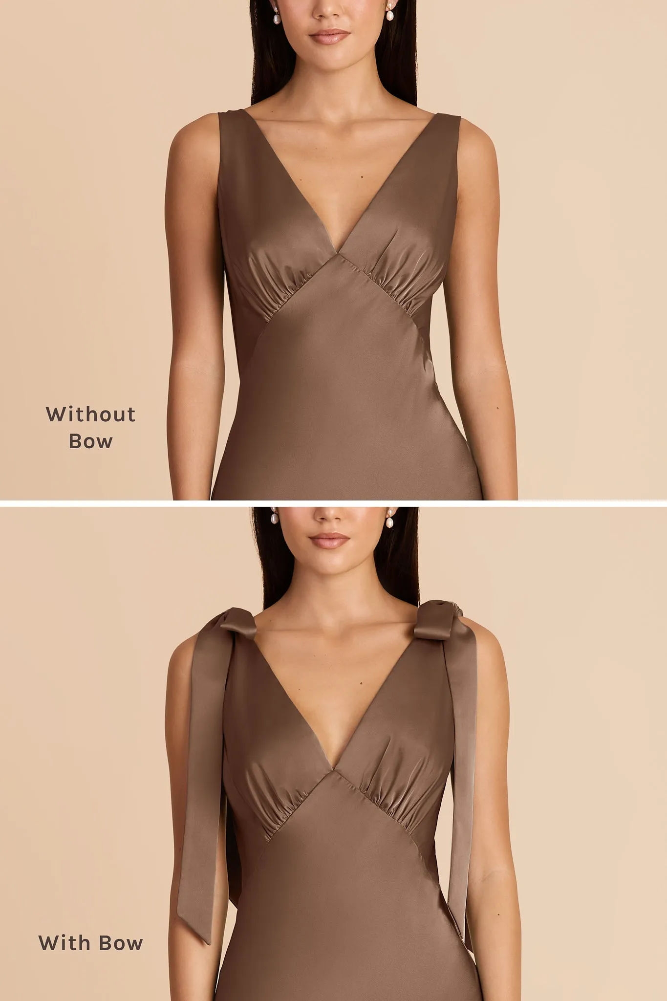 Gwen Matte Satin Dress - Mocha sold by Birdy Grey product image thumbnail 3