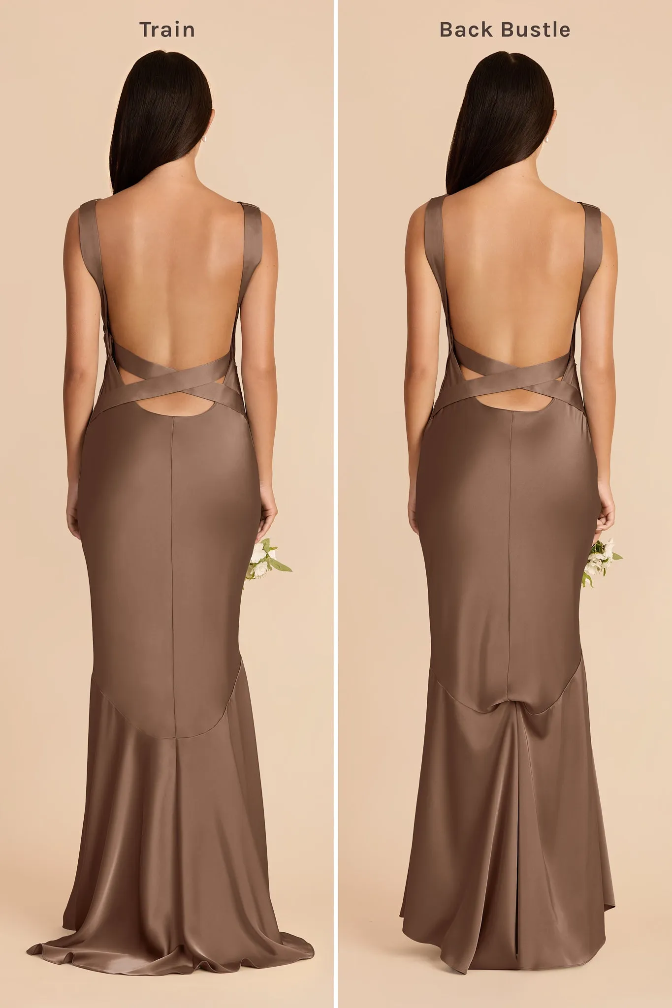 Alexis Matte Satin Dress - Mocha sold by Birdy Grey product image thumbnail 5