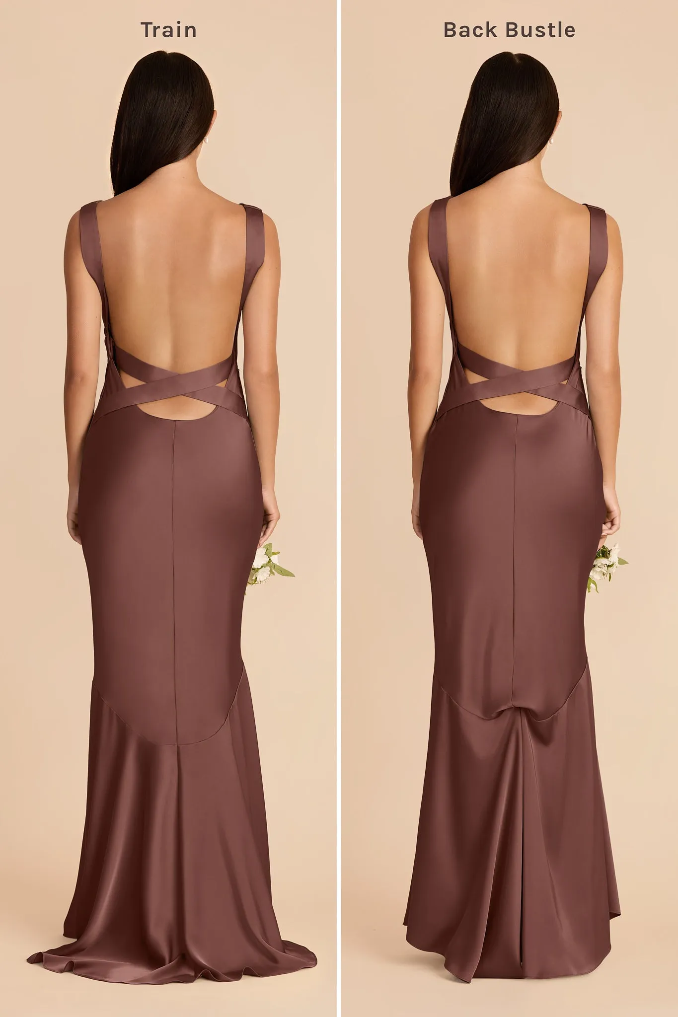Alexis Matte Satin Dress - Chocolate Brown sold by Birdy Grey product image thumbnail 5