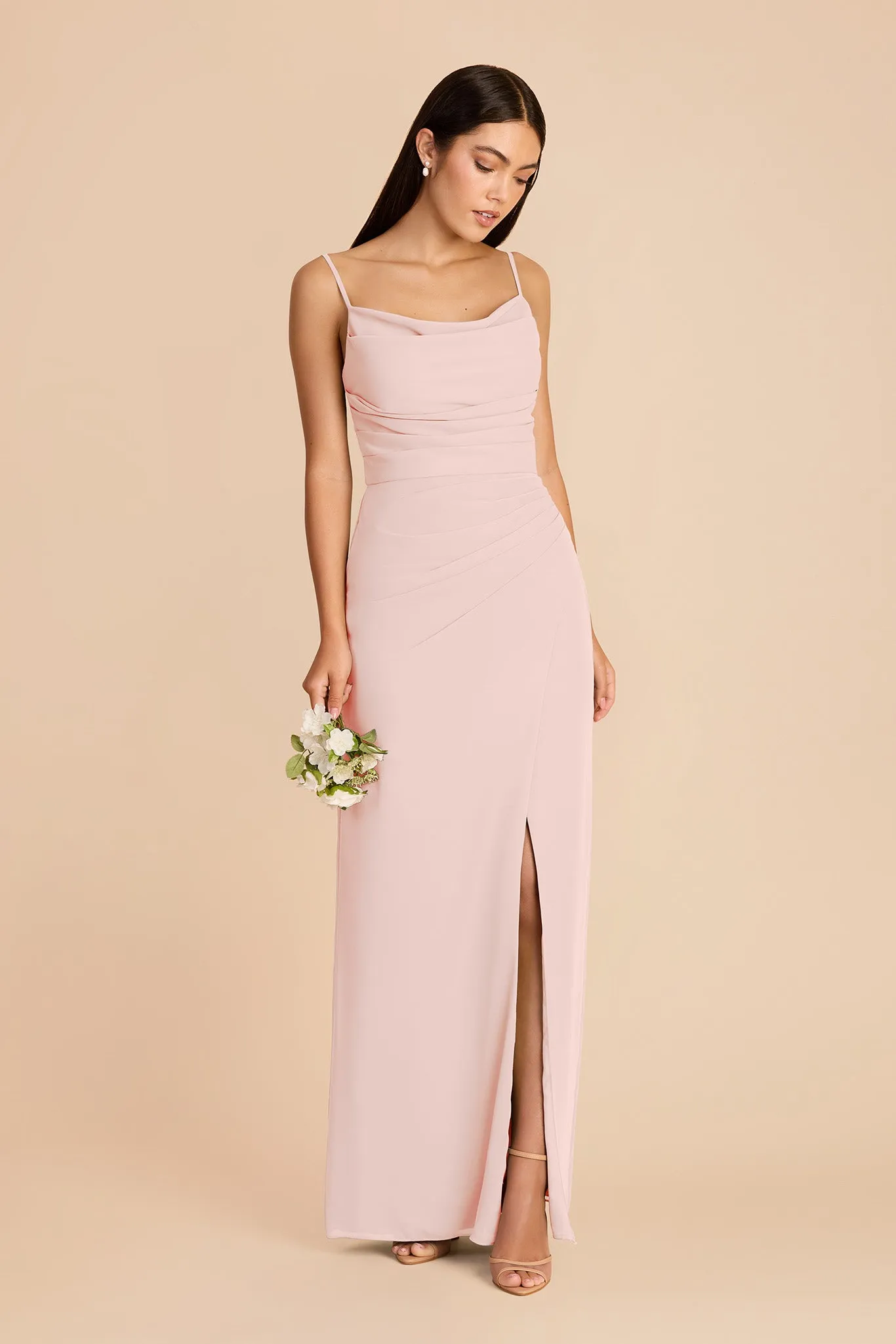 Lydia Chiffon Dress - Blush Pink sold by Birdy Grey product image thumbnail 3