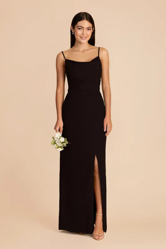 Lydia Chiffon Dress - Black made by Birdy Grey