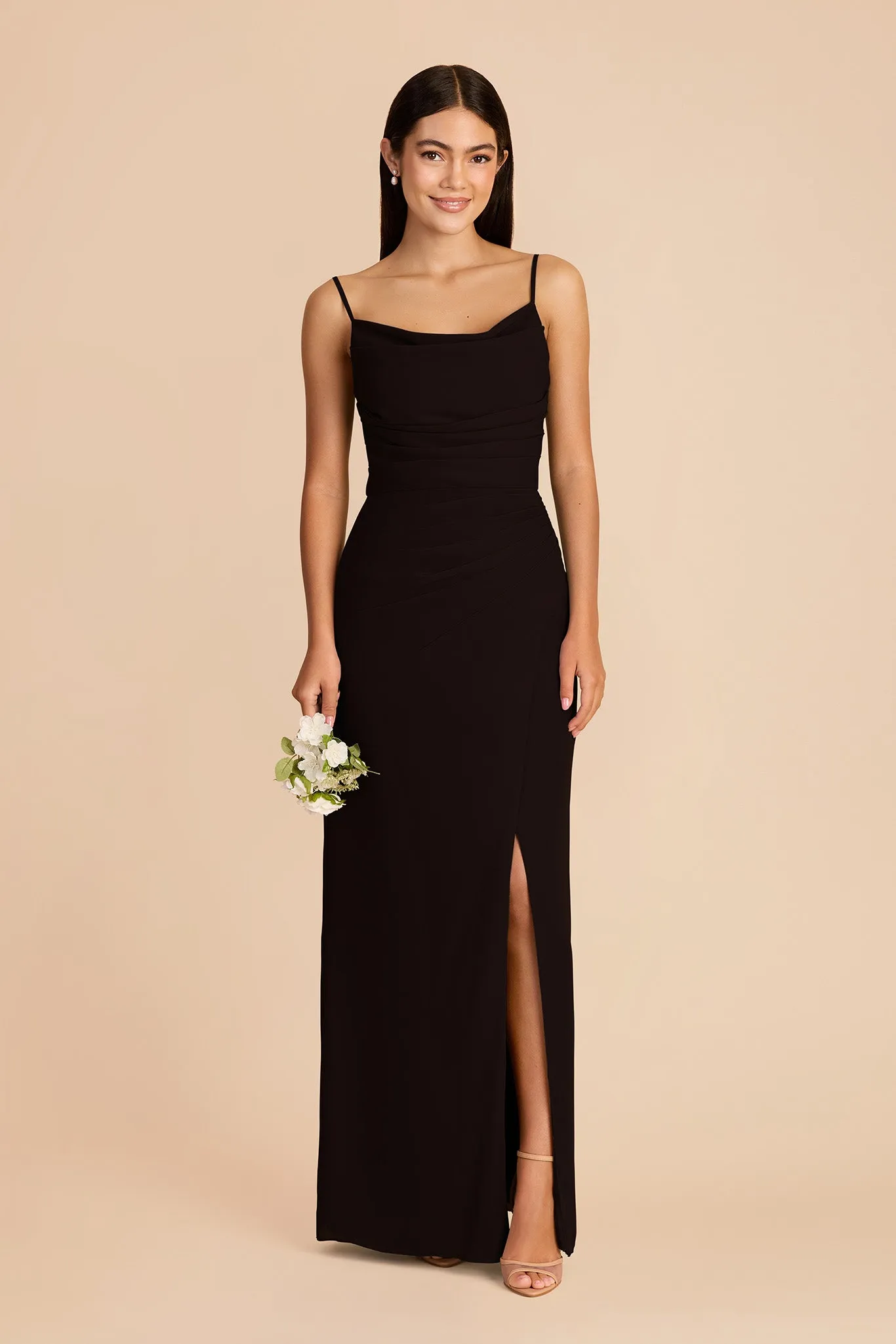 Lydia Chiffon Dress - Black sold by Birdy Grey