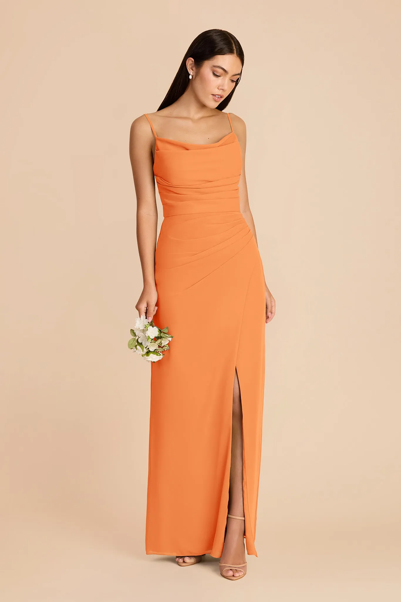 Lydia Chiffon Dress - Apricot sold by Birdy Grey product image thumbnail 3