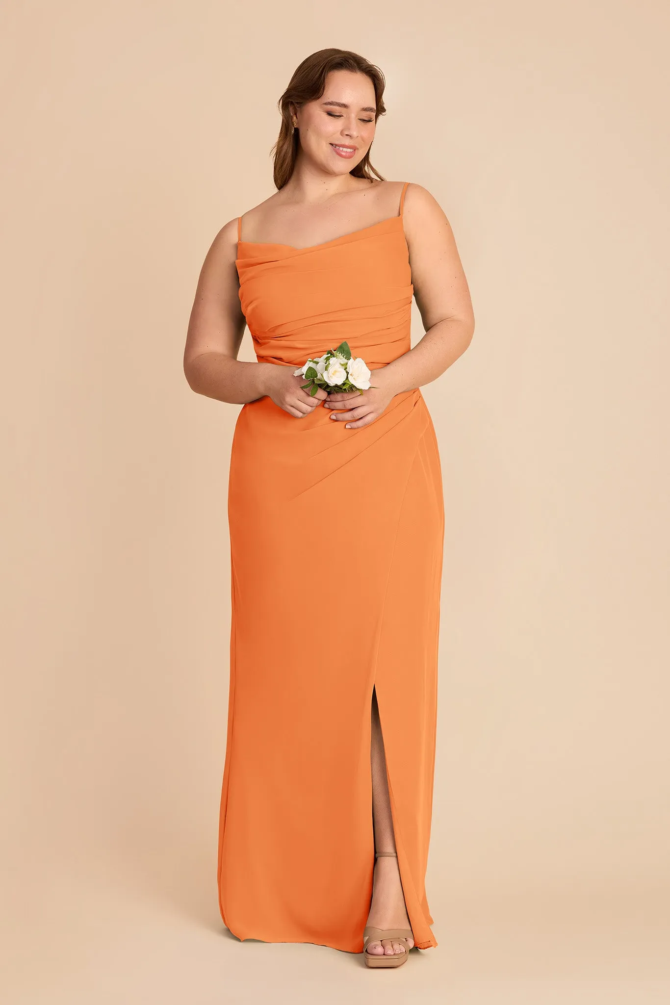 Lydia Chiffon Dress - Apricot sold by Birdy Grey product image thumbnail 2