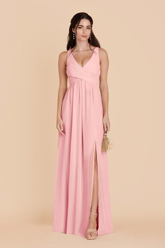 Laurie Chiffon Dress - Bubblegum Pink made by Birdy Grey