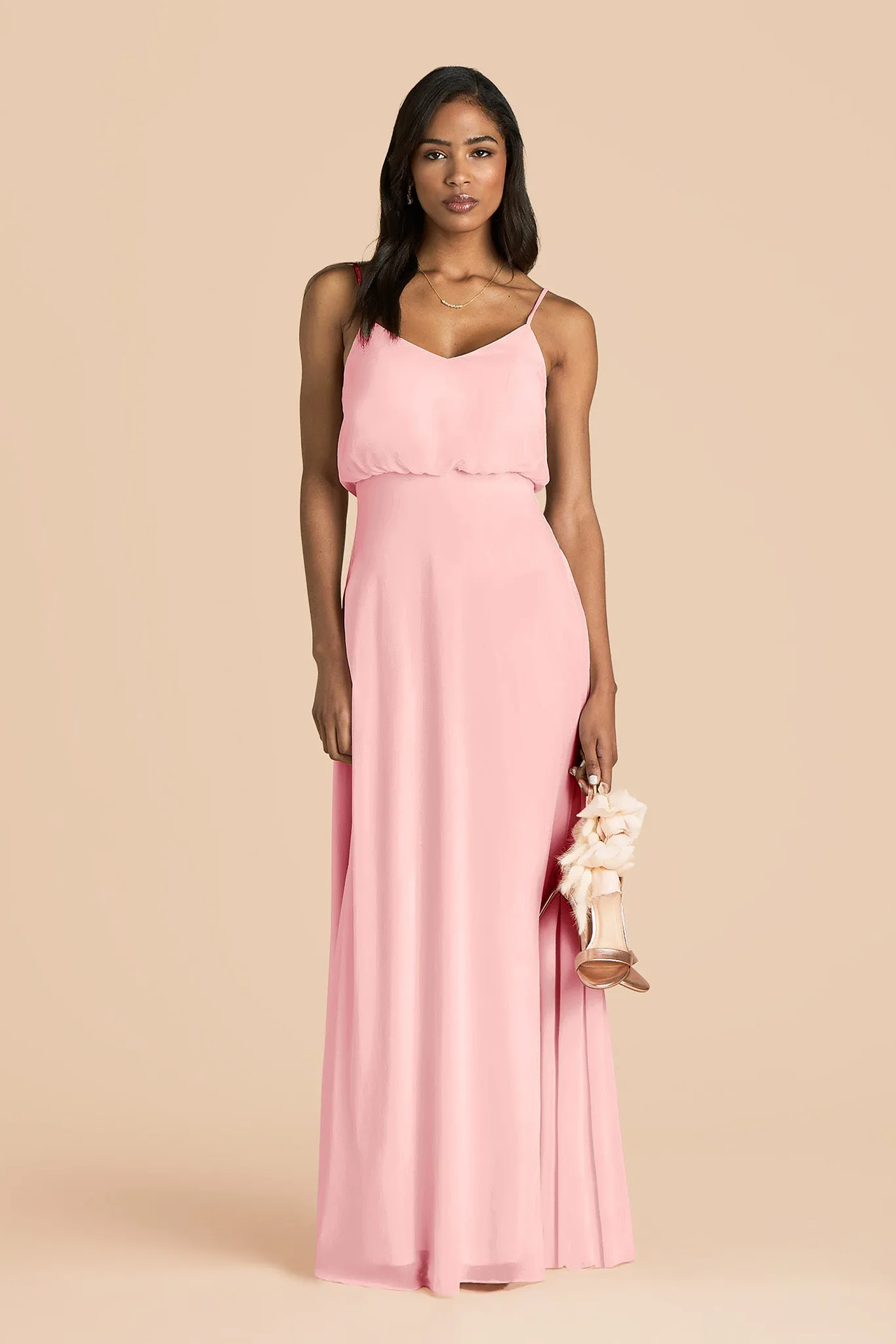Gwennie Chiffon Dress - Bubblegum Pink sold by Birdy Grey
