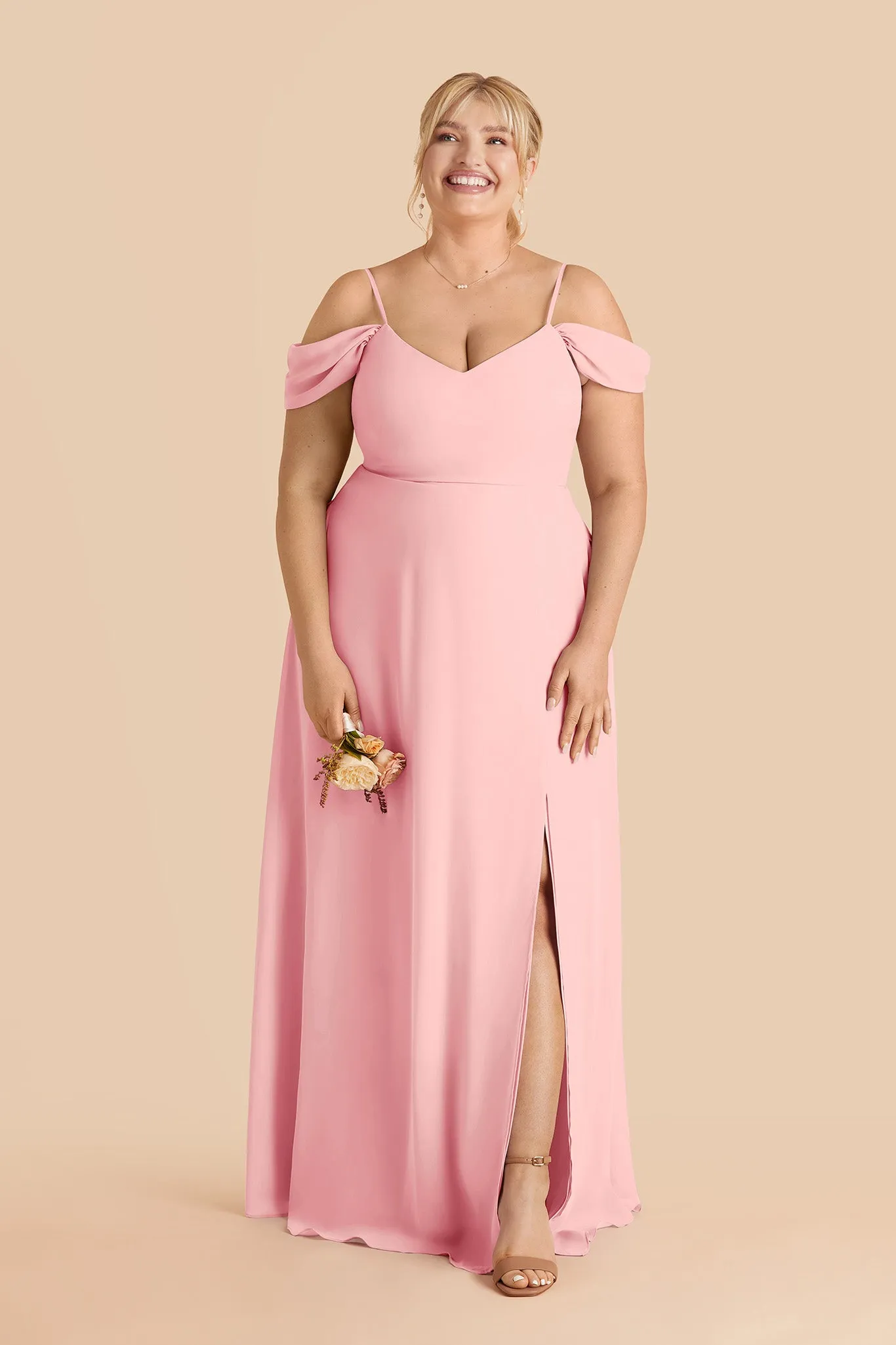 Devin Chiffon Dress Slit - Bubblegum Pink sold by Birdy Grey product image thumbnail 4