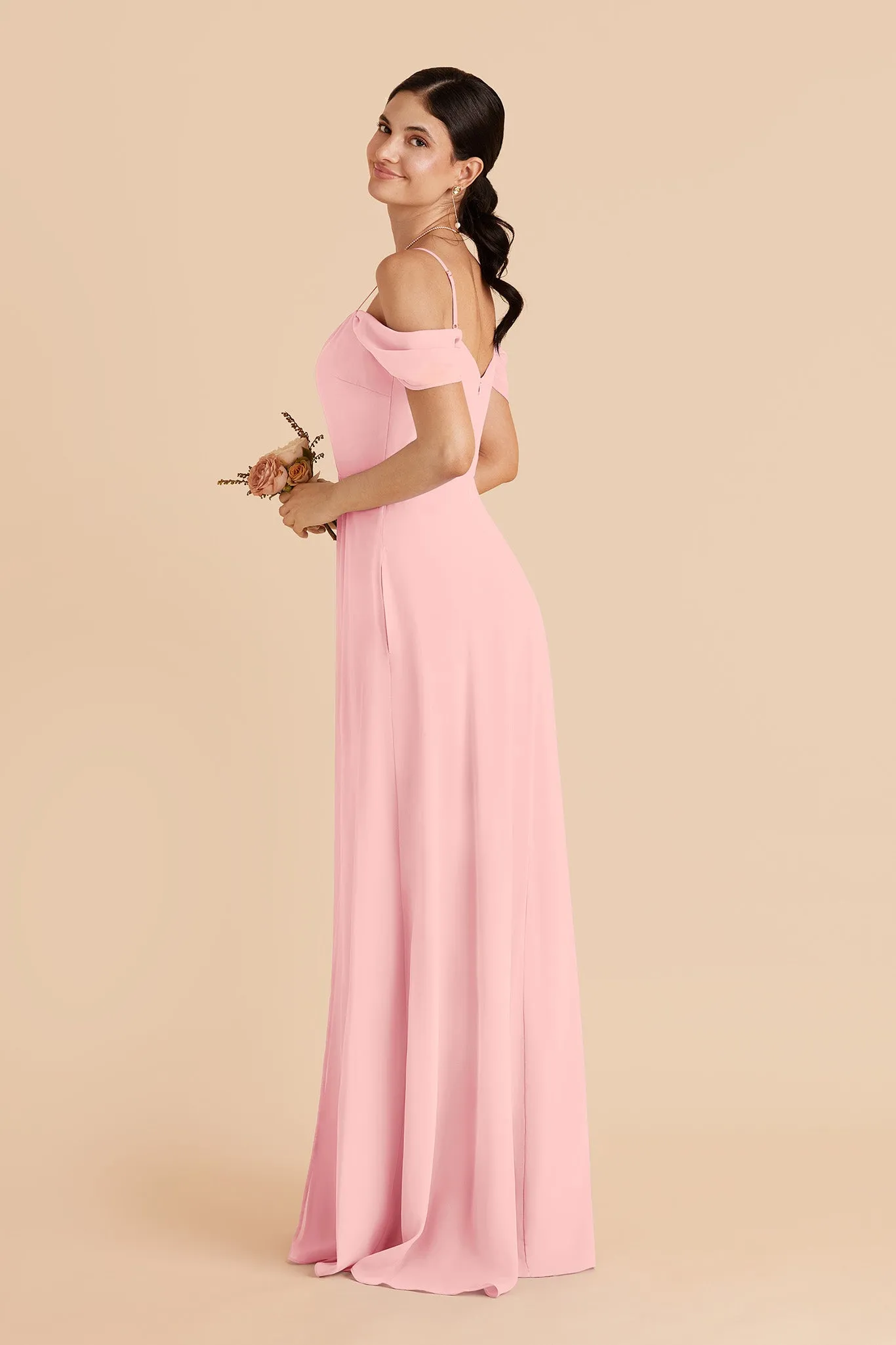 Devin Chiffon Dress Slit - Bubblegum Pink sold by Birdy Grey product image thumbnail 2