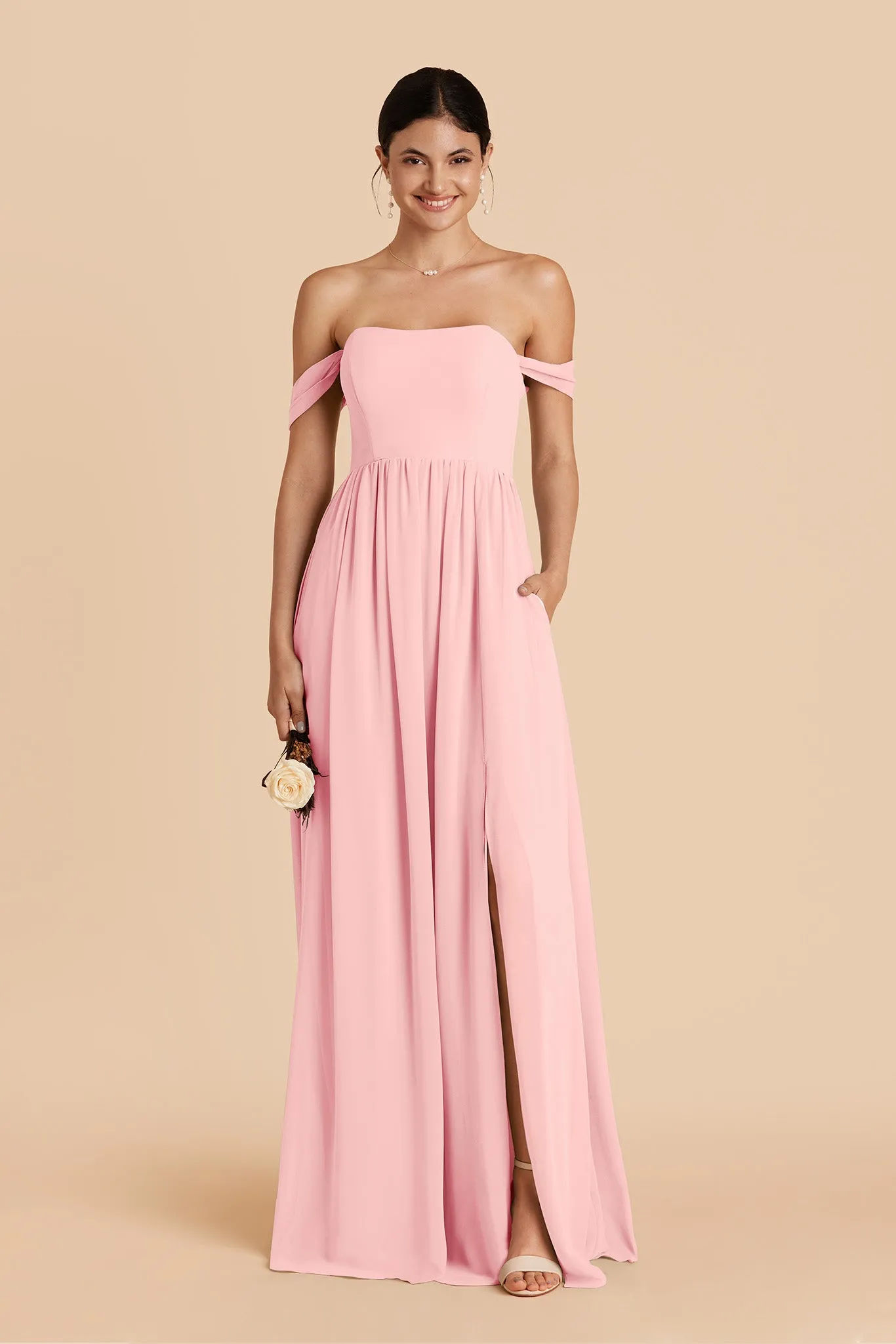 August Chiffon Dress - Bubblegum Pink sold by Birdy Grey