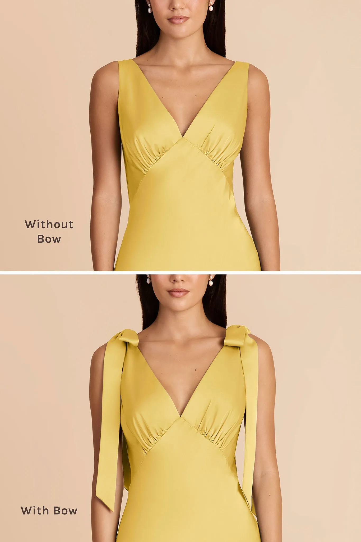 Gwen Matte Satin Dress - Sunflower Yellow sold by Birdy Grey product image thumbnail 3