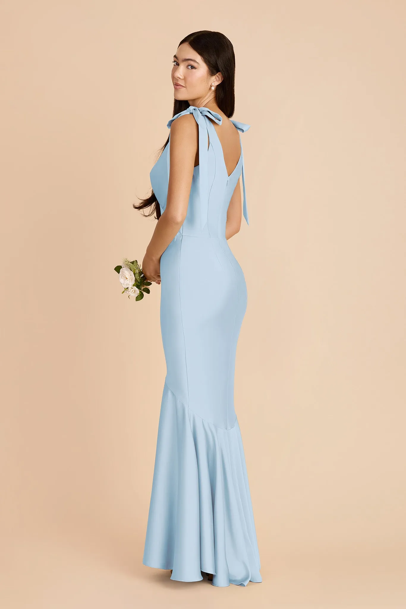 Gwen Matte Satin Dress - Sky Blue sold by Birdy Grey product image thumbnail 5