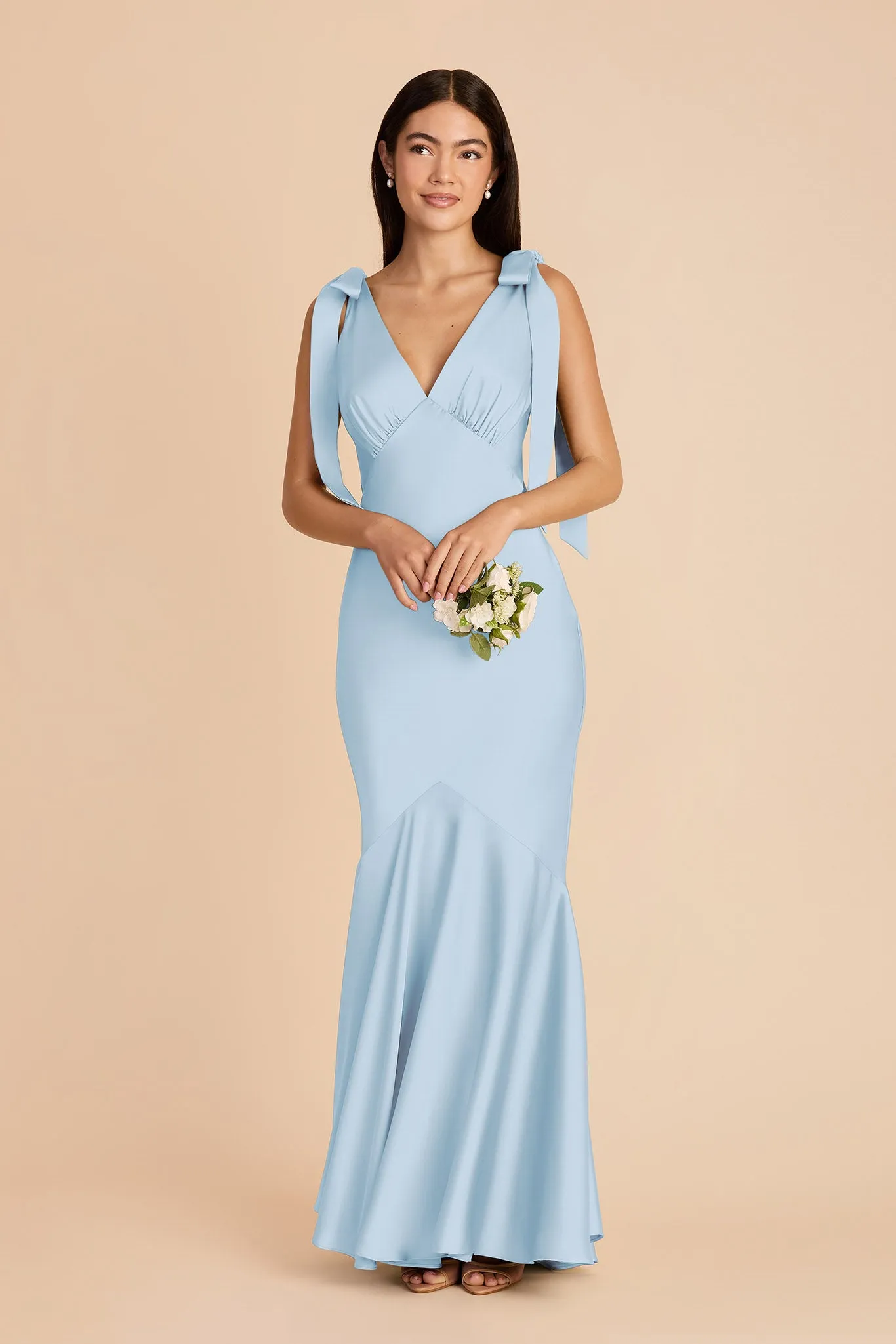 Gwen Matte Satin Dress - Sky Blue sold by Birdy Grey product image thumbnail 4