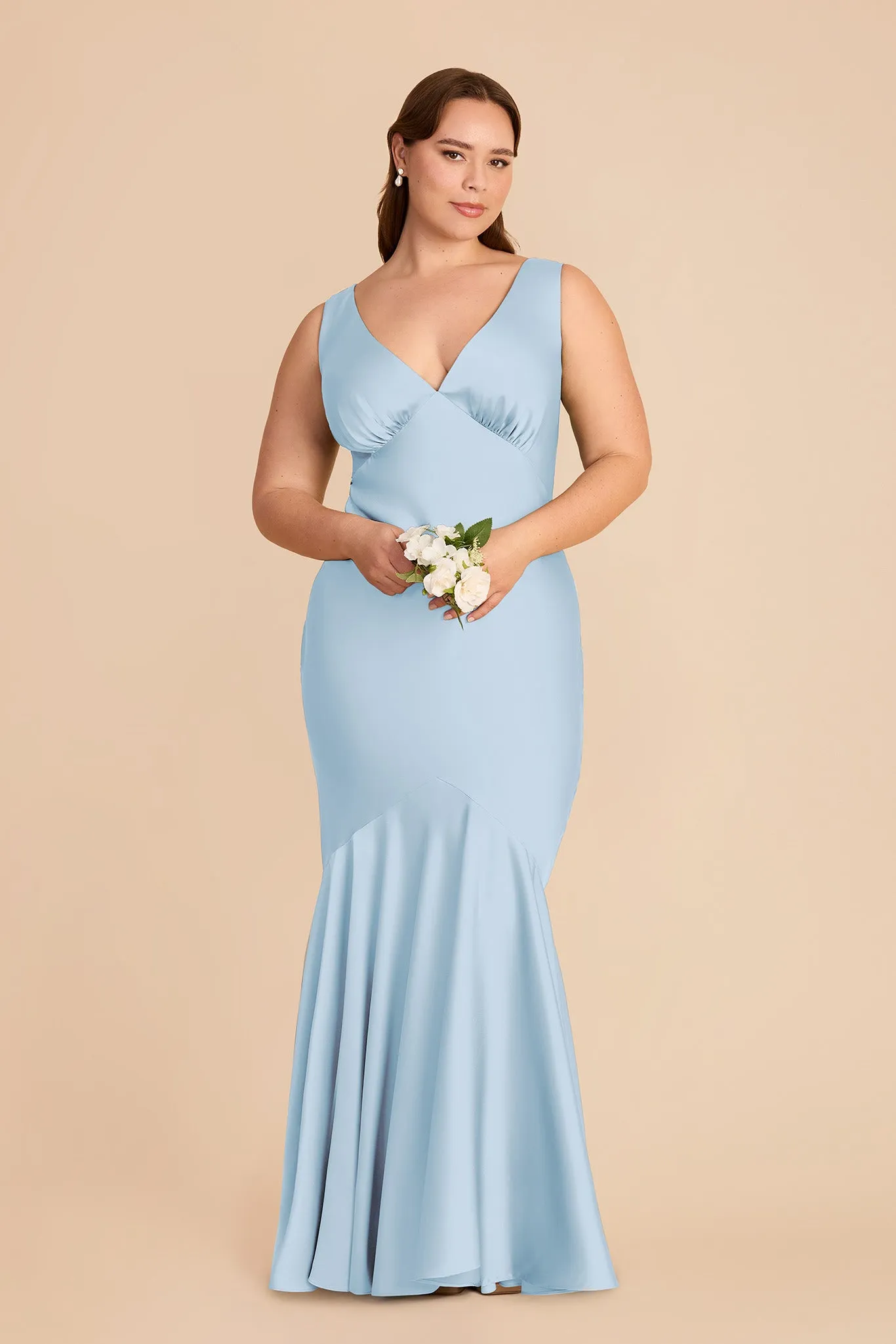 Gwen Matte Satin Dress - Sky Blue sold by Birdy Grey product image thumbnail 2