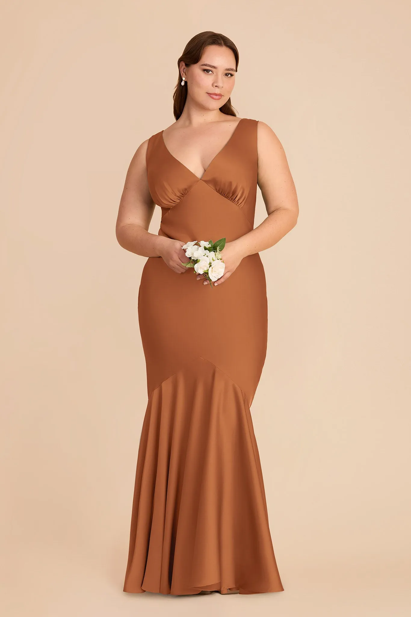 Gwen Matte Satin Dress - Rust sold by Birdy Grey product image thumbnail 2