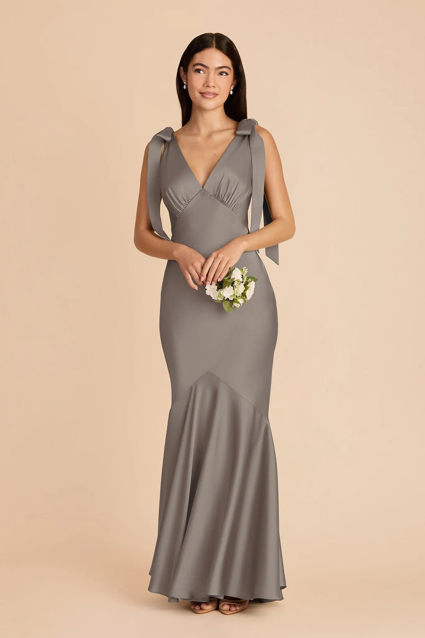 Gwen Matte Satin Dress - Quartz sold by Birdy Grey product image thumbnail 4