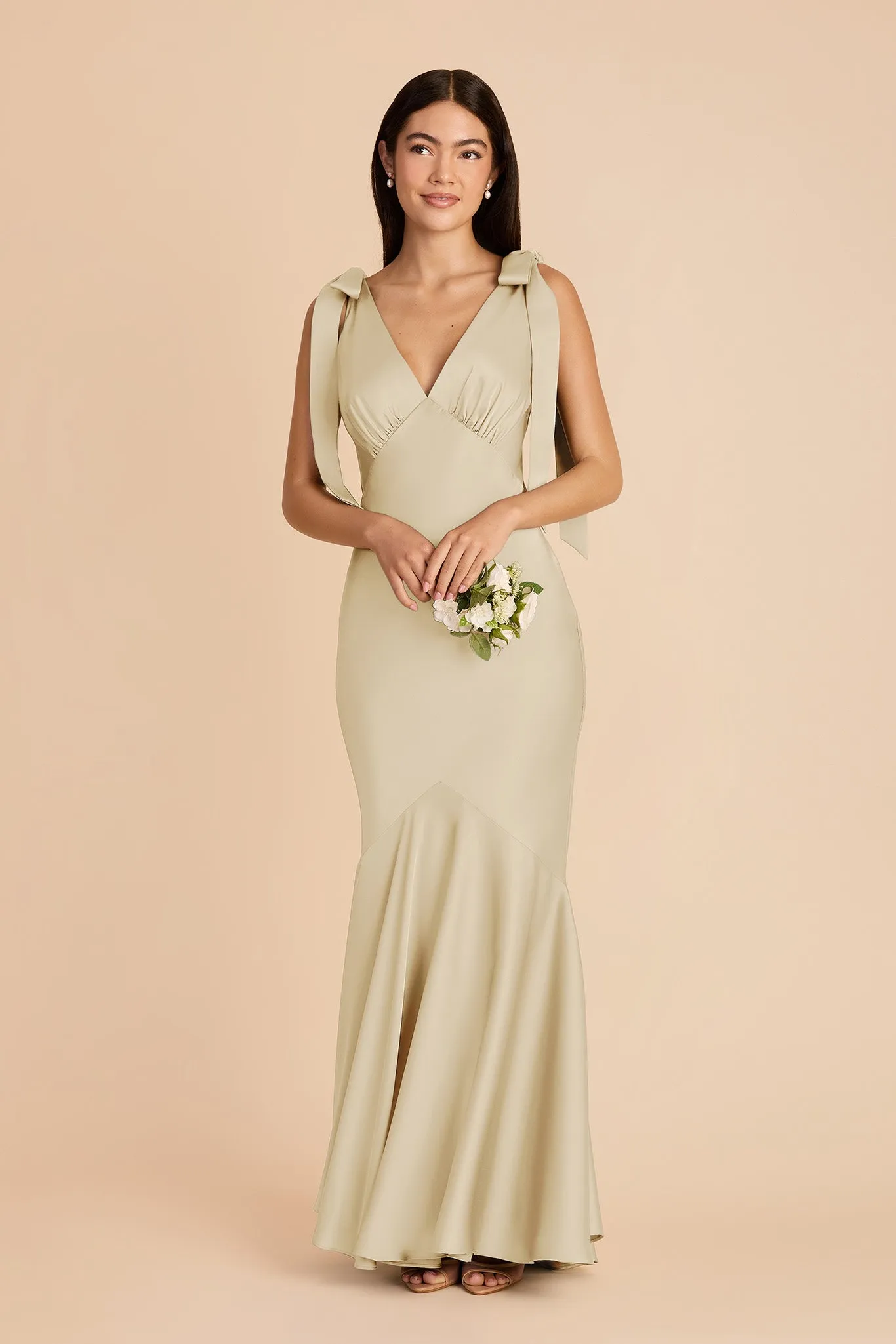 Gwen Matte Satin Dress - Prosecco sold by Birdy Grey product image thumbnail 4