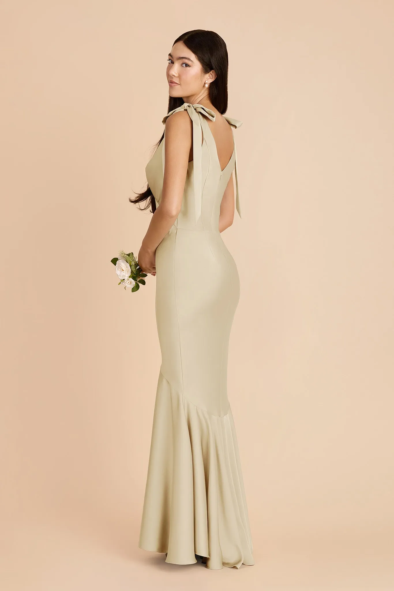 Gwen Matte Satin Dress - Prosecco sold by Birdy Grey product image thumbnail 5