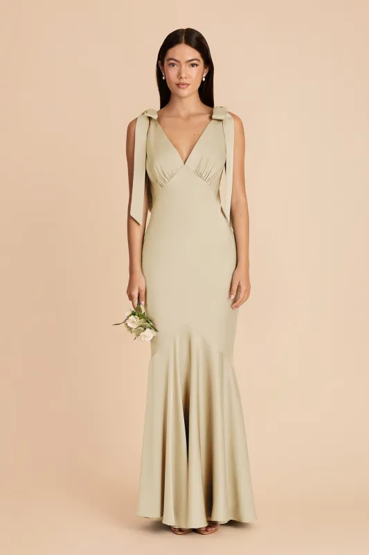 Gwen Matte Satin Dress - Prosecco made by Birdy Grey