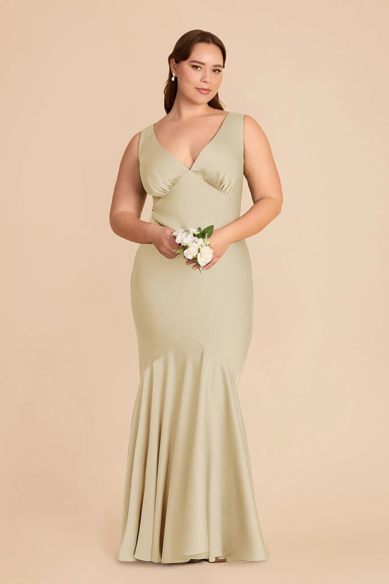 Gwen Matte Satin Dress - Prosecco sold by Birdy Grey product image thumbnail 2