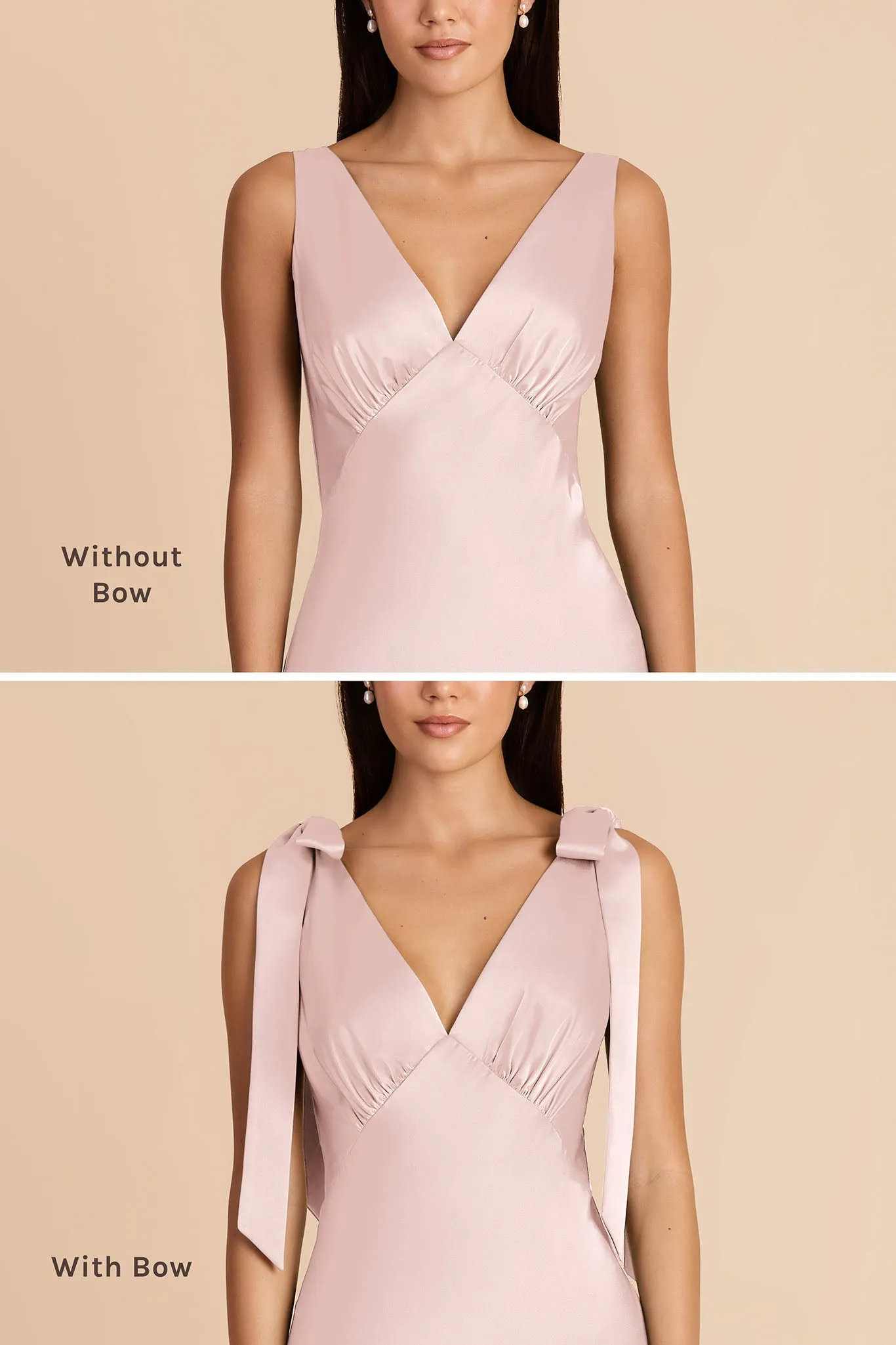 Gwen Matte Satin Dress - Pale Blush sold by Birdy Grey product image thumbnail 3