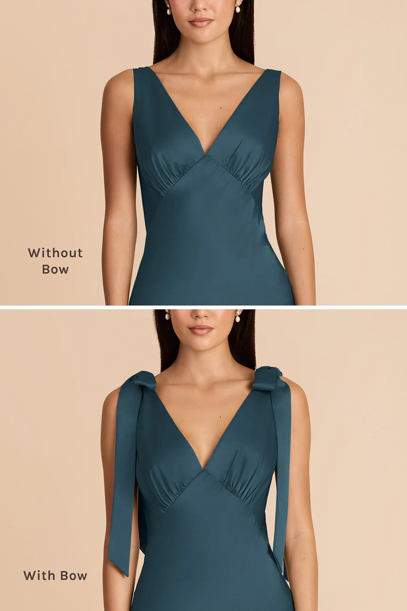 Gwen Matte Satin Dress - Dark Teal sold by Birdy Grey product image thumbnail 3