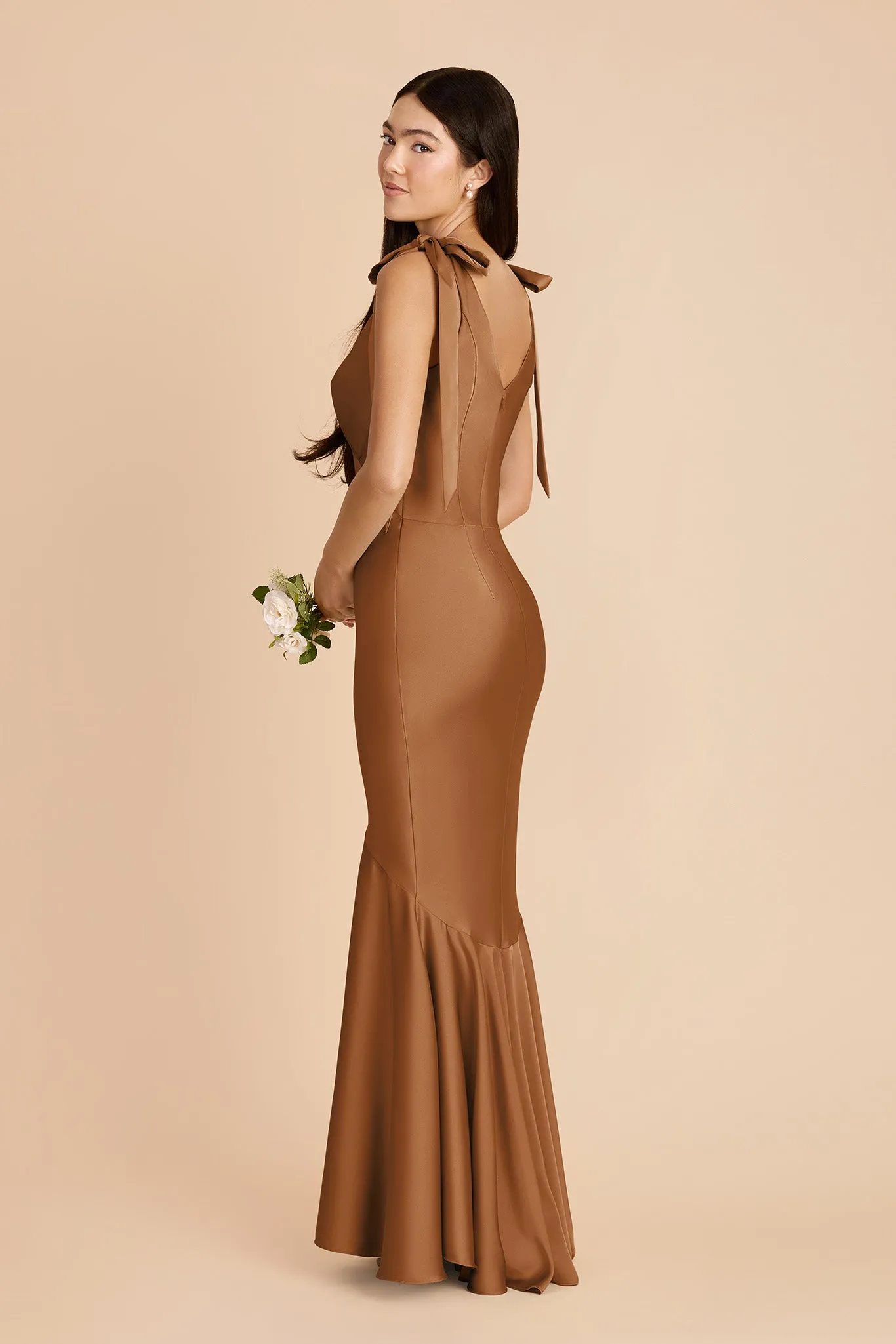 Gwen Matte Satin Dress - Copper sold by Birdy Grey product image thumbnail 5