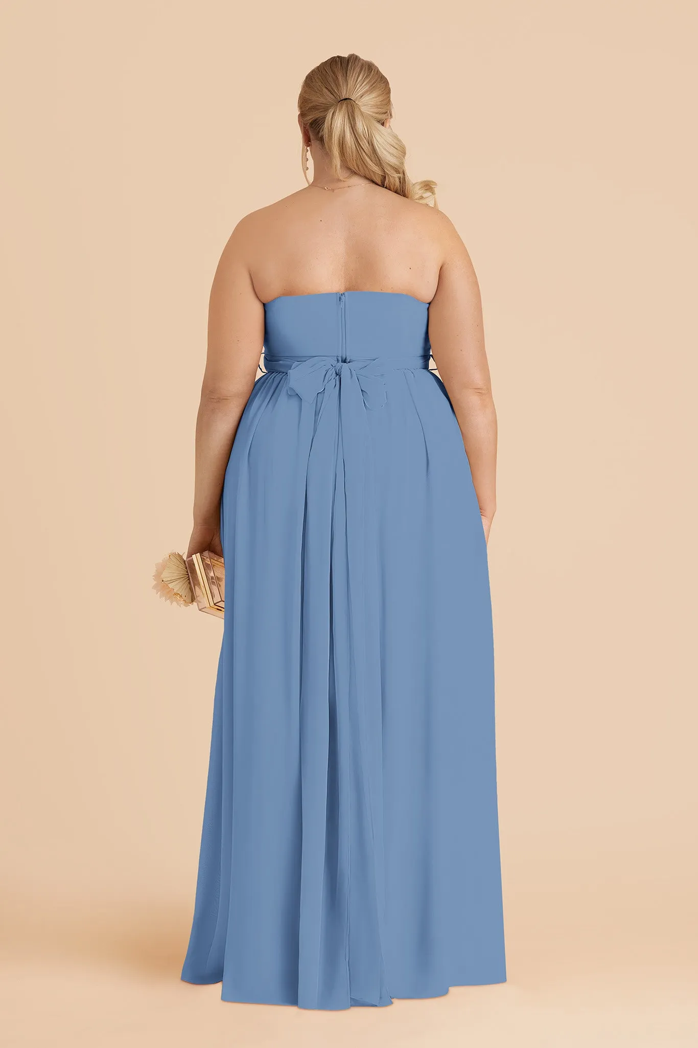 Grace Chiffon Dress Slit - Bluebell sold by Birdy Grey product image thumbnail 4